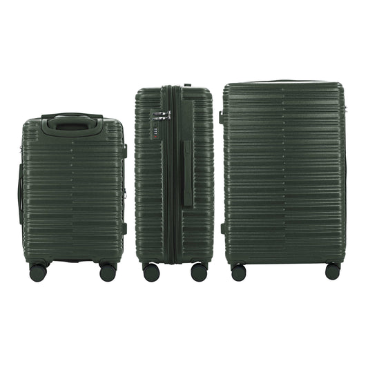 IZOD Camellia Lightweight 3-Piece Luggage Set Green