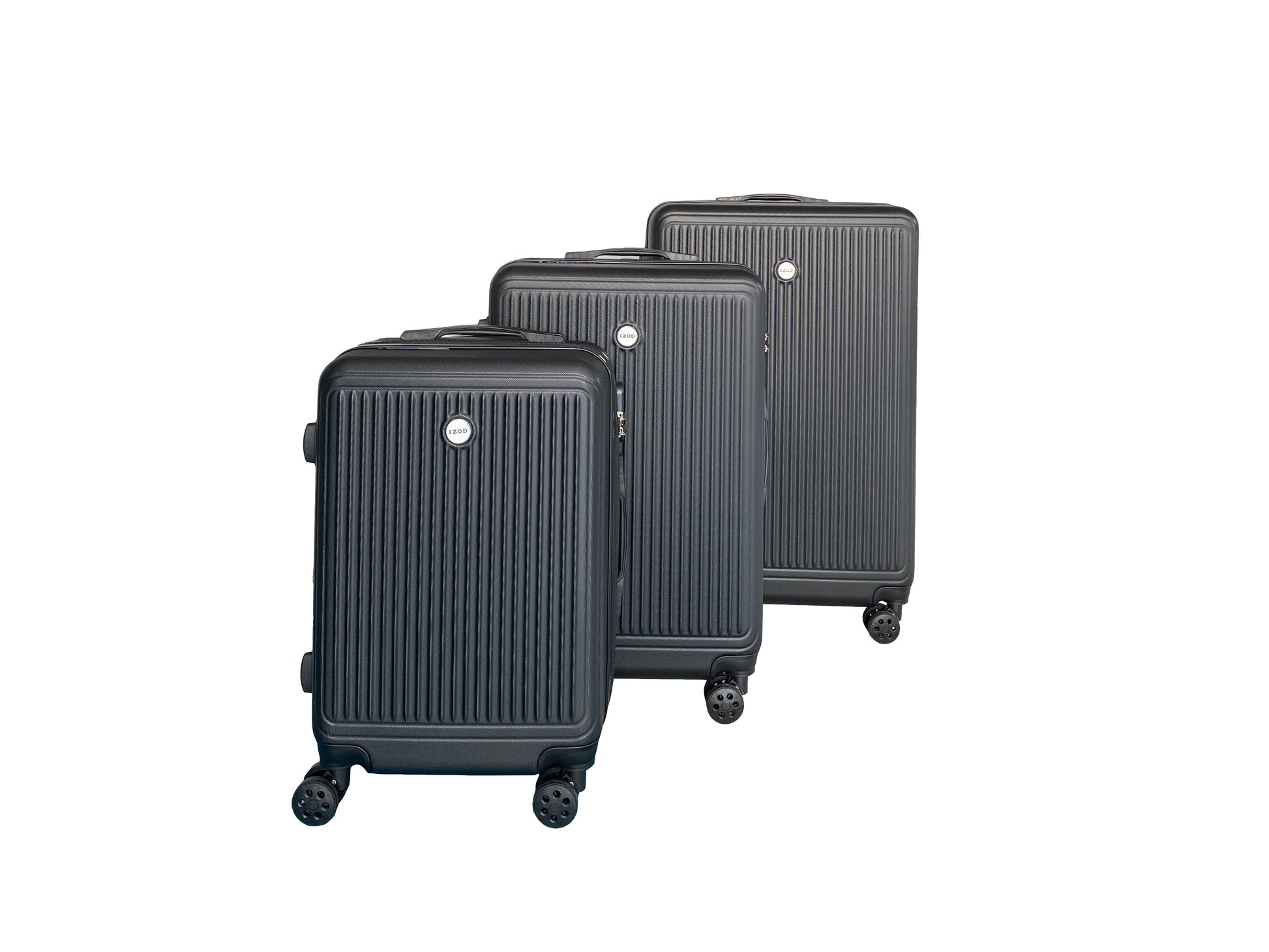 IZOD Clara Expandable Hard shell Lightweight 3 Piece Luggage Set - Stiles Supply Co.
