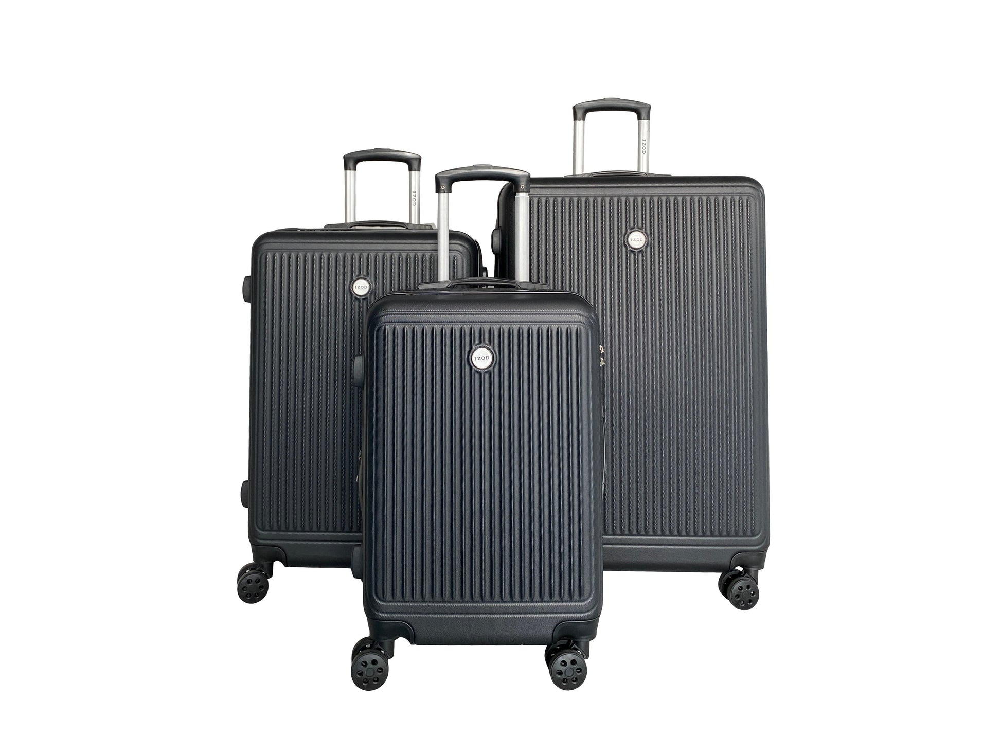 IZOD Clara Expandable Hard shell Lightweight 3 Piece Luggage Set - Stiles Supply Co.
