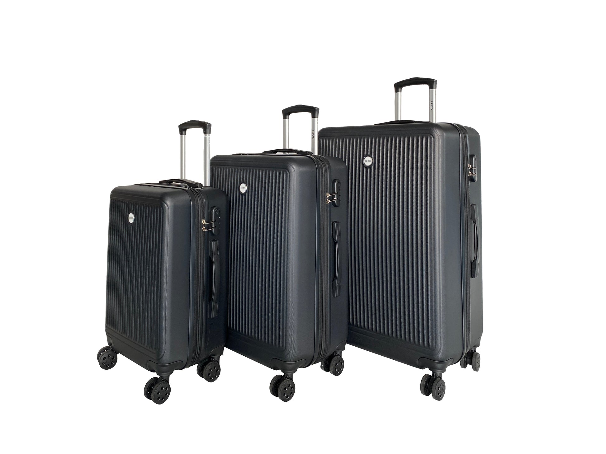 IZOD Clara Expandable Hard shell Lightweight 3 Piece Luggage Set - Stiles Supply Co.