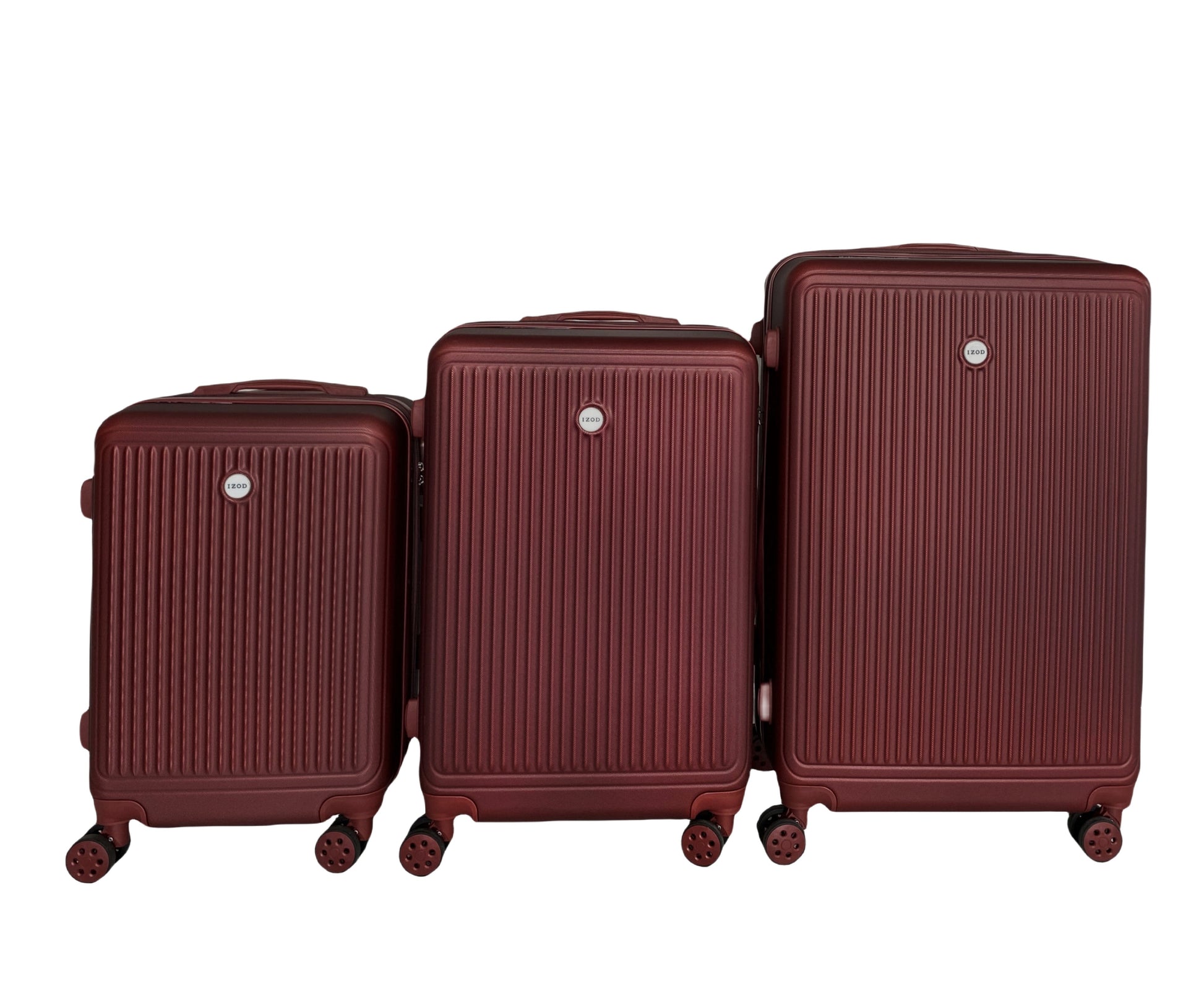 IZOD Clara Expandable Hard shell Lightweight 3 Piece Luggage Set - Stiles Supply Co.
