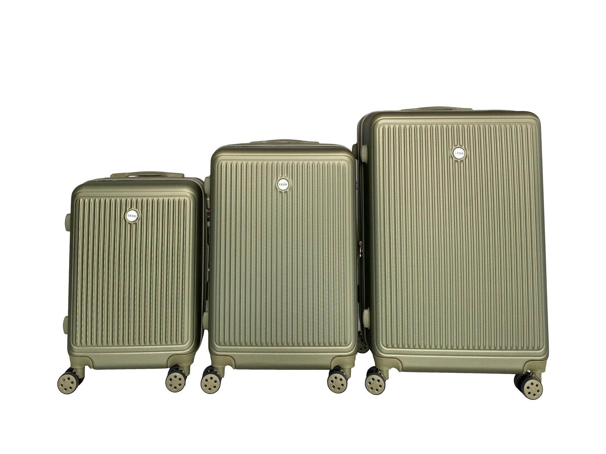 IZOD Clara Expandable Hard shell Lightweight 3 Piece Luggage Set - Stiles Supply Co.