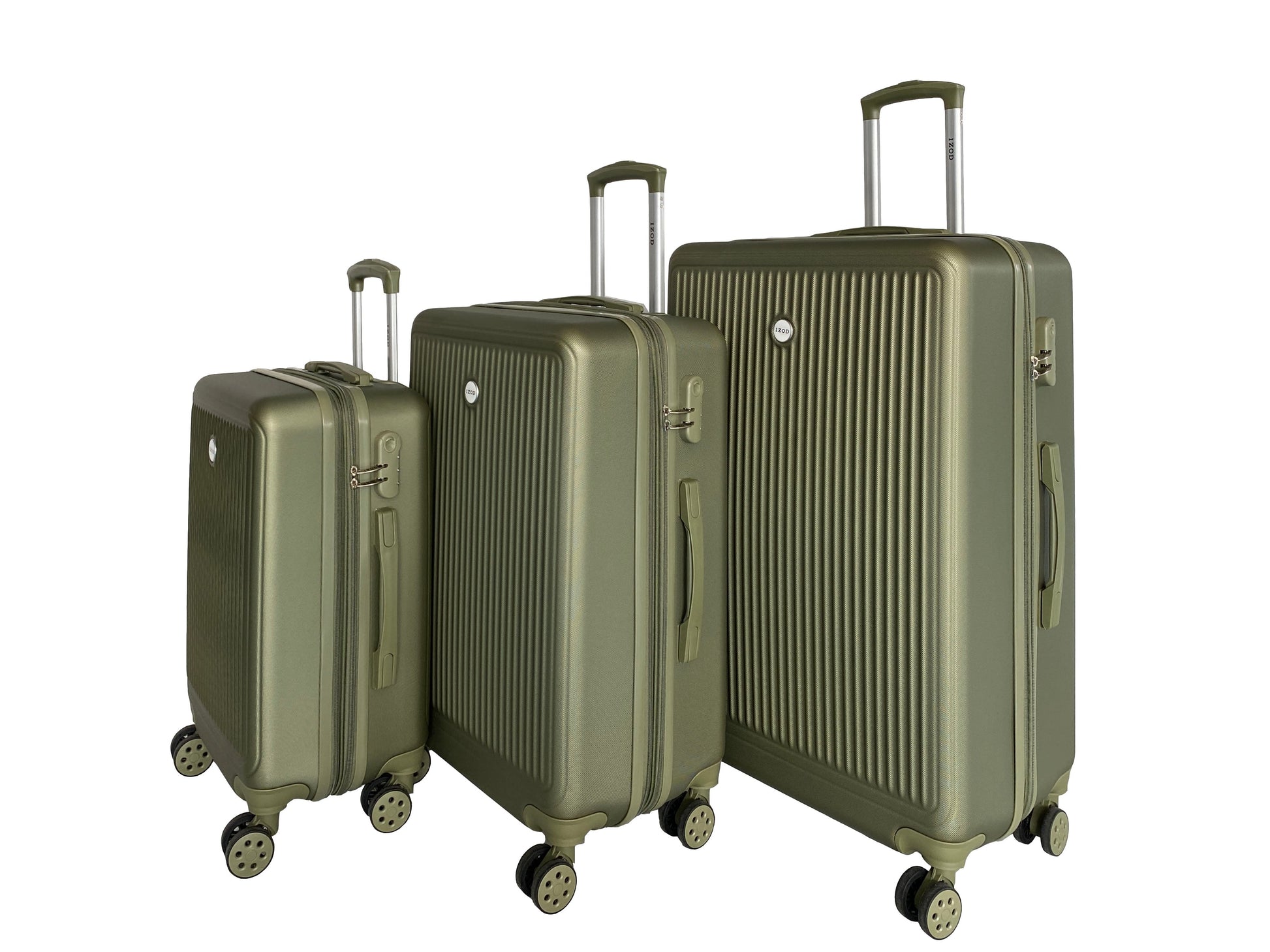 IZOD Clara Expandable Hard shell Lightweight 3 Piece Luggage Set - Stiles Supply Co.
