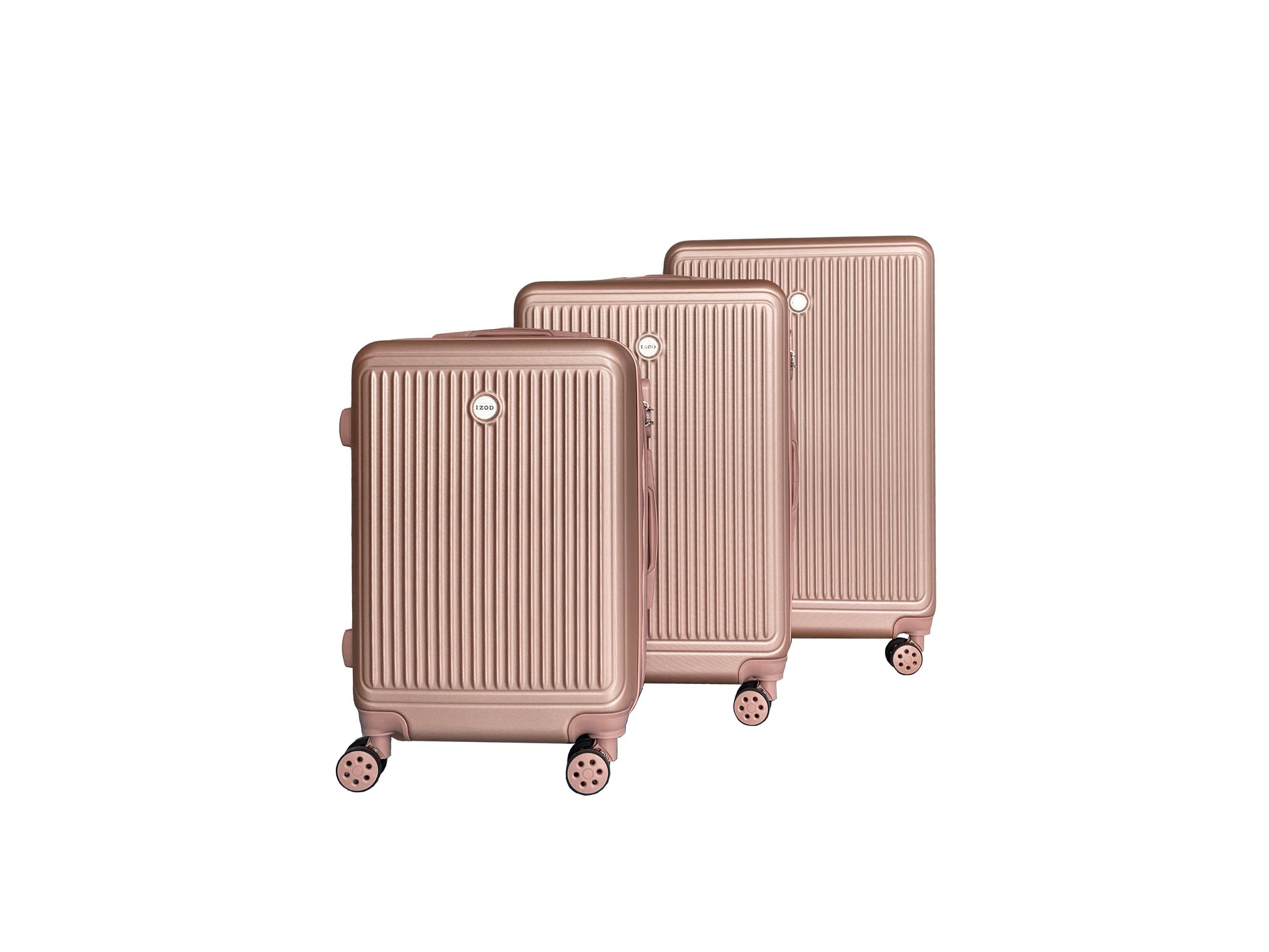 IZOD Clara Expandable Hard shell Lightweight 3 Piece Luggage Set - Stiles Supply Co.