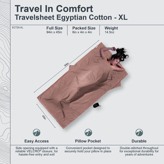 Insect Shield® TravelSheet™ Egyptian Cotton XL