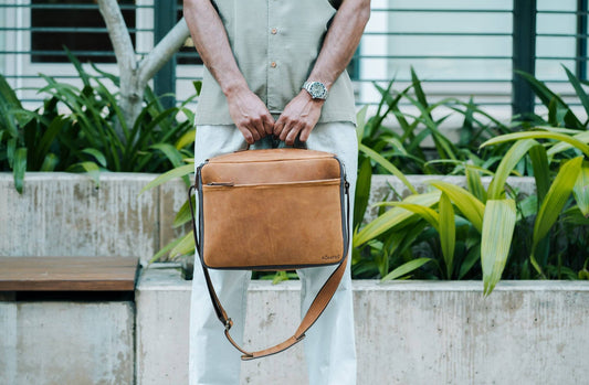 Romfre Leather CPAP Travel Bag - Stiles Supply Co.