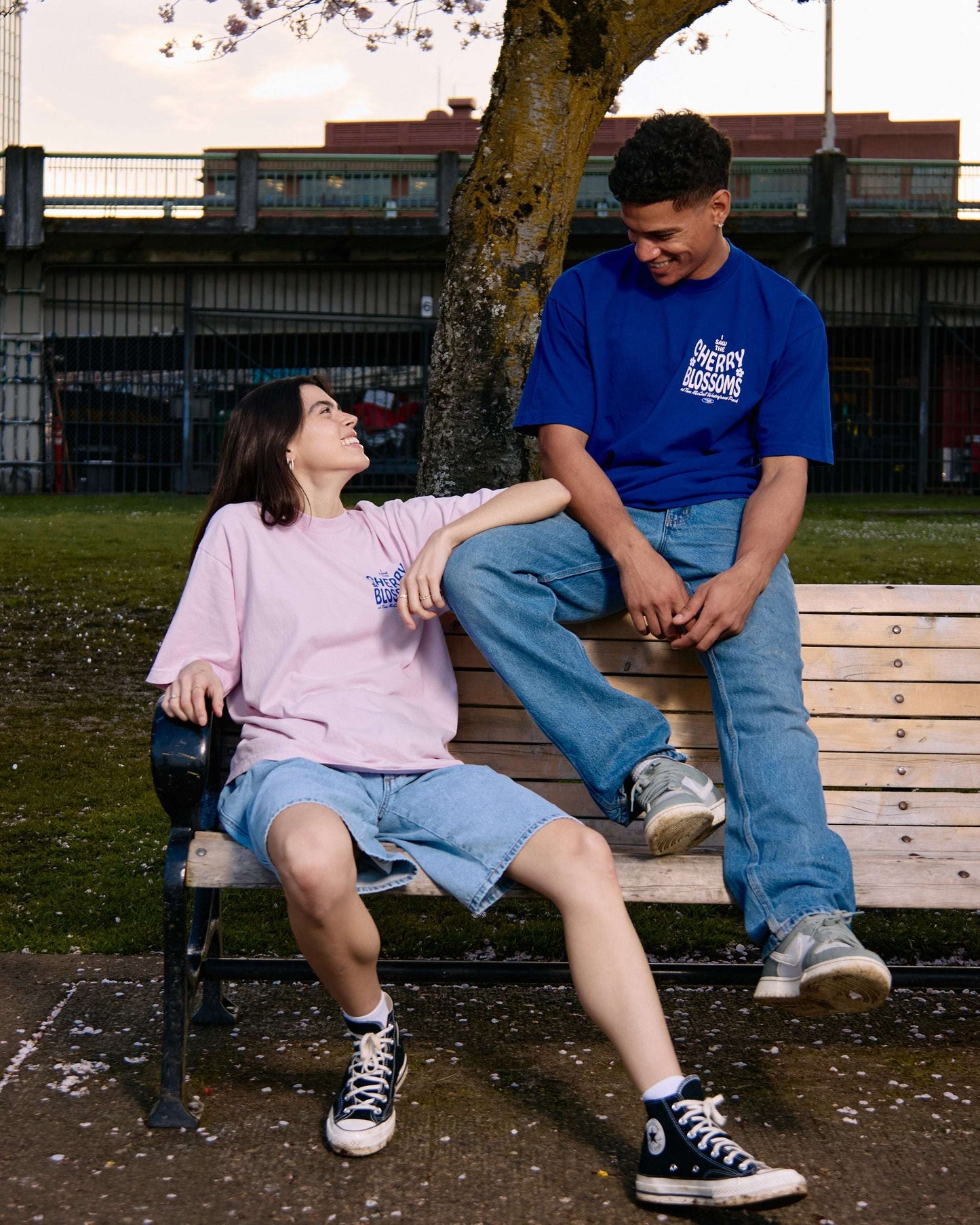 All-American Waterfront Blossom Tee - Blue - Stiles Supply Co.