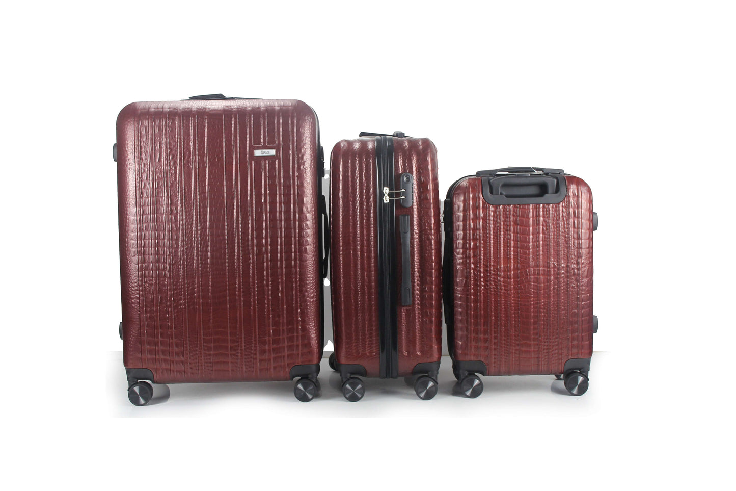Mirage Danae Abs Hard Shell Lightweight 360 Dual Spinning Wheels Combo Lock 3 Piece Luggage Set - Stiles Supply Co.