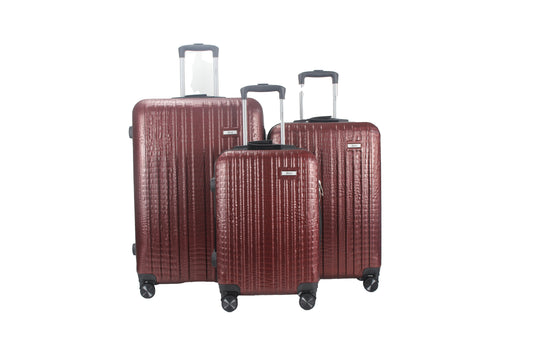 Mirage Danae ABS Hard shell Lightweight 3 Piece Luggage Set - Stiles Supply Co.