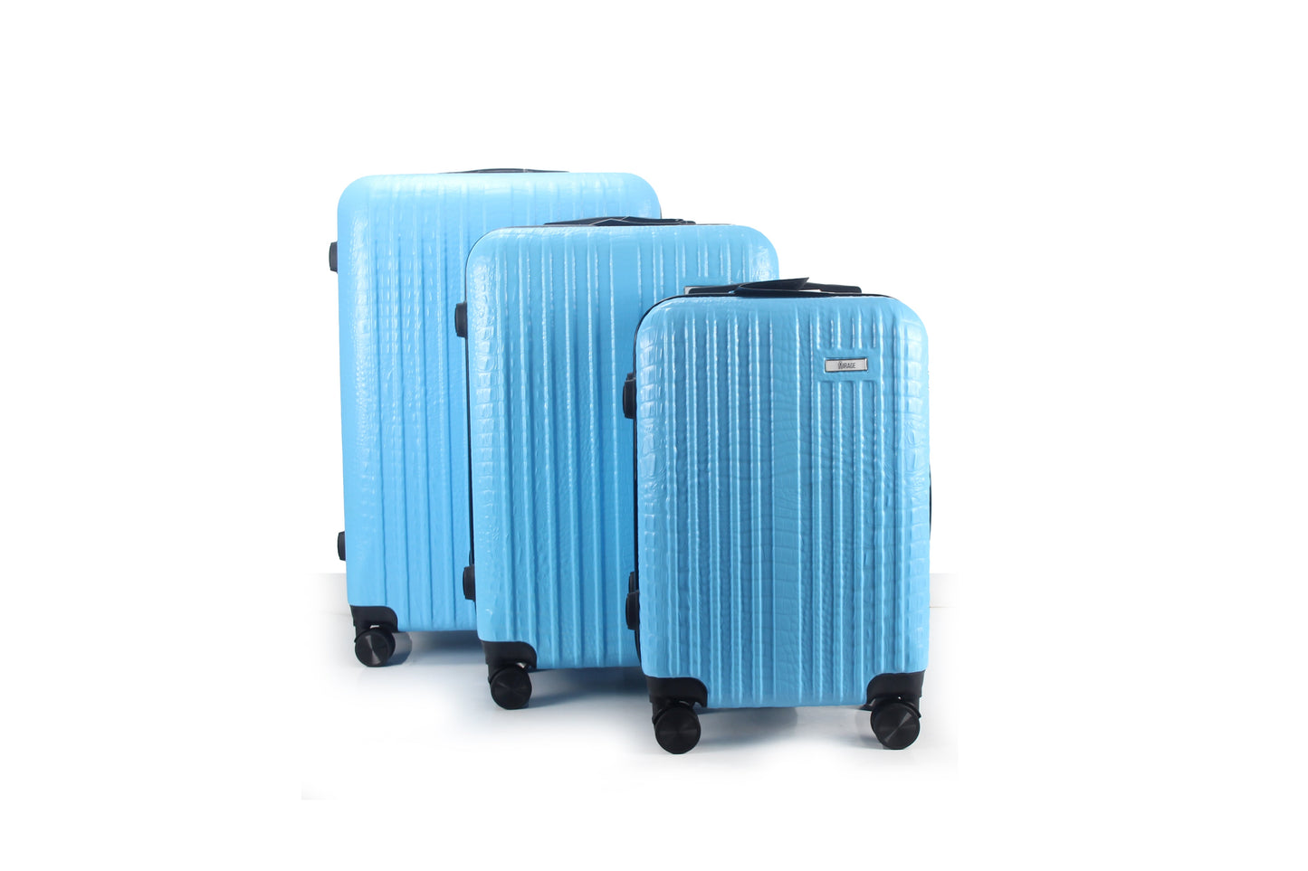 Mirage Danae Abs Hard Shell Lightweight 360 Dual Spinning Wheels Combo Lock 3 Piece Luggage Set - Stiles Supply Co.