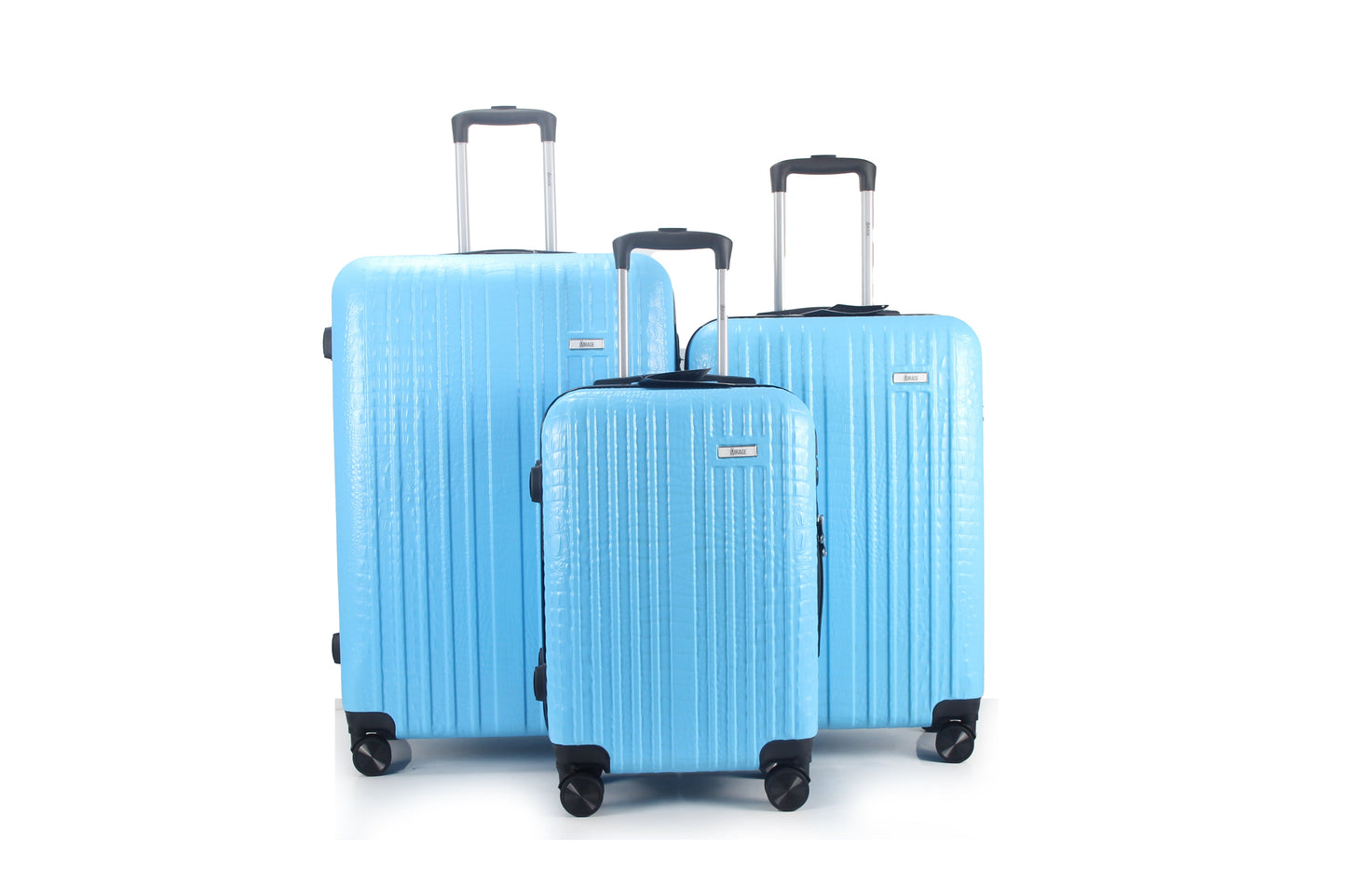 Mirage Danae Abs Hard Shell Lightweight 360 Dual Spinning Wheels Combo Lock 3 Piece Luggage Set - Stiles Supply Co.