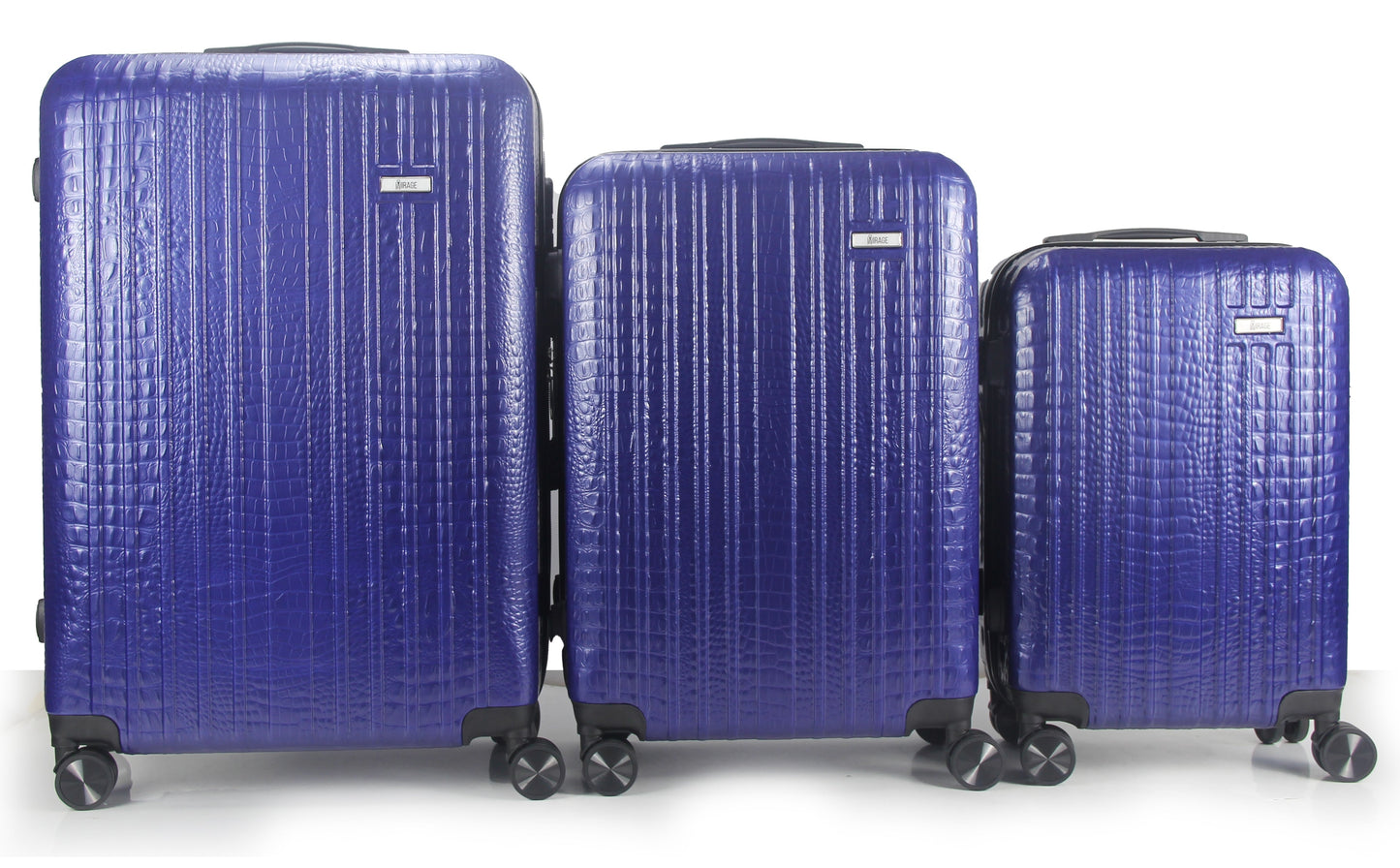 Mirage Danae Abs Hard Shell Lightweight 360 Dual Spinning Wheels Combo Lock 3 Piece Luggage Set - Stiles Supply Co.