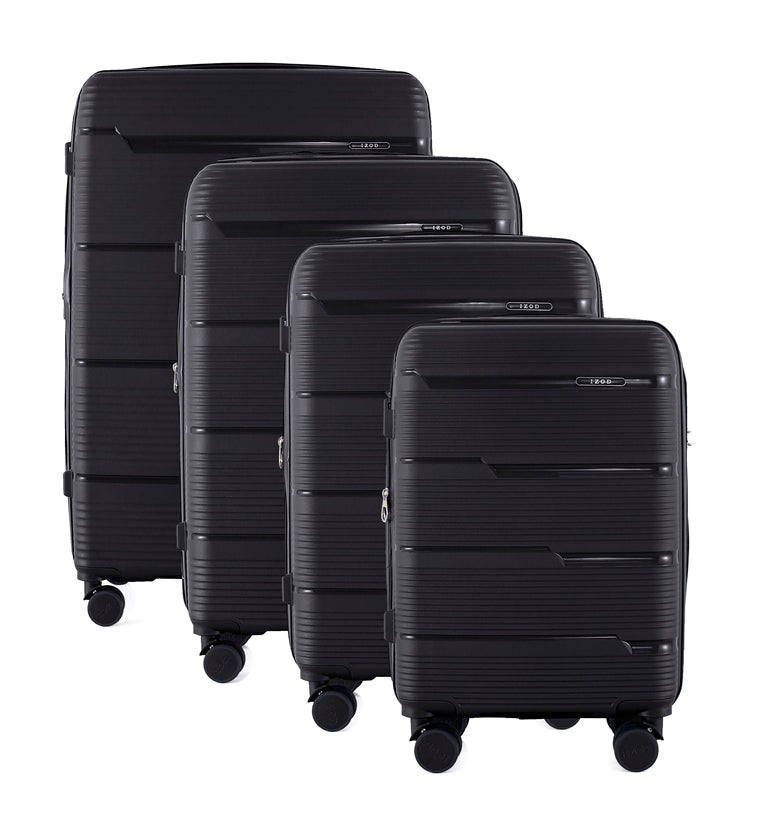 IZOD Dawn Hard shell Expandable Lightweight 4 Piece Luggage Set - Stiles Supply Co.