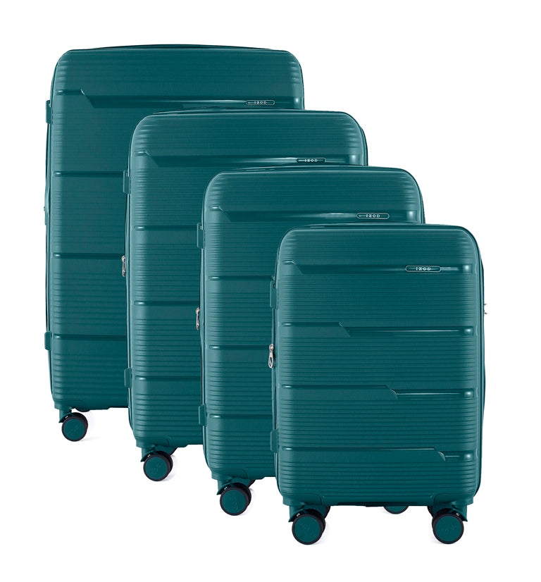 IZOD Dawn Hard shell Expandable Lightweight 4 Piece Luggage Set - Stiles Supply Co.