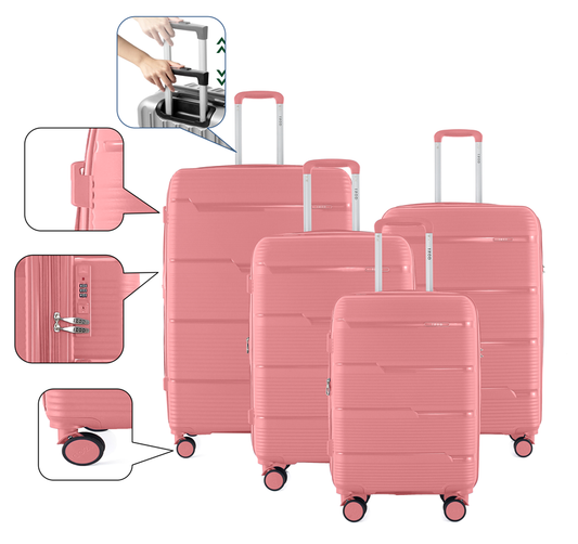IZOD Dawn Hard shell Expandable Lightweight 4 Piece Luggage Set - Stiles Supply Co.