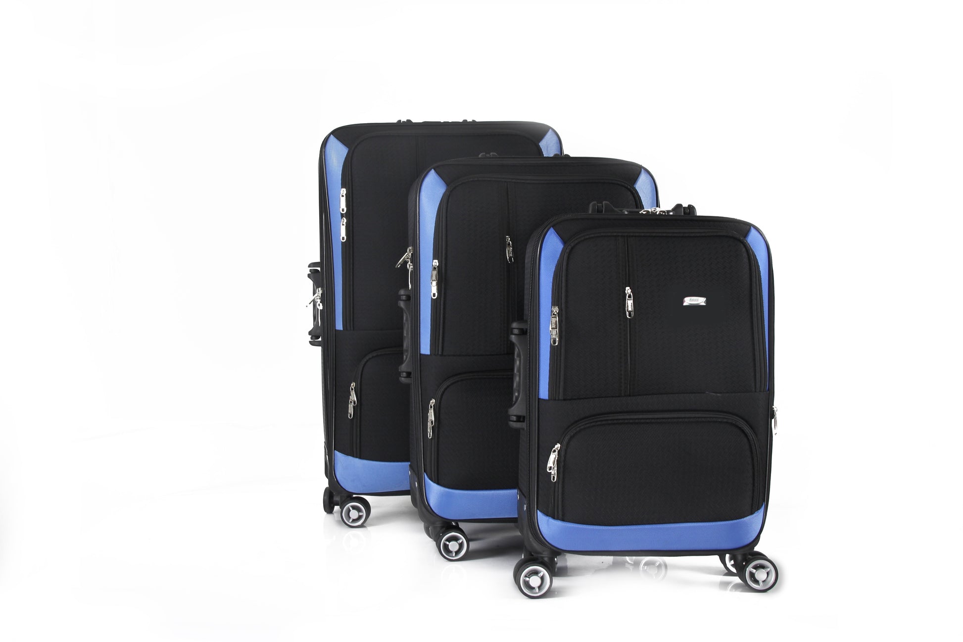 Mirage Dominic Soft Shell Lightweight Expandable 3 Piece Luggage Set - Stiles Supply Co.