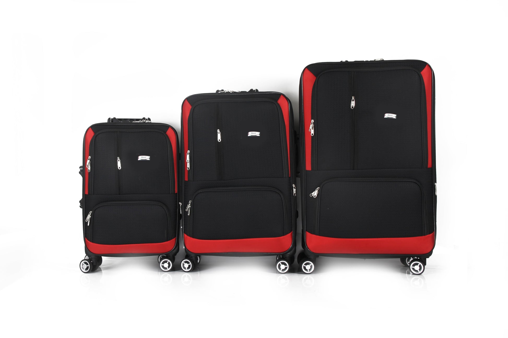 Mirage Dominic Soft Shell Lightweight Expandable 3 Piece Luggage Set - Stiles Supply Co.