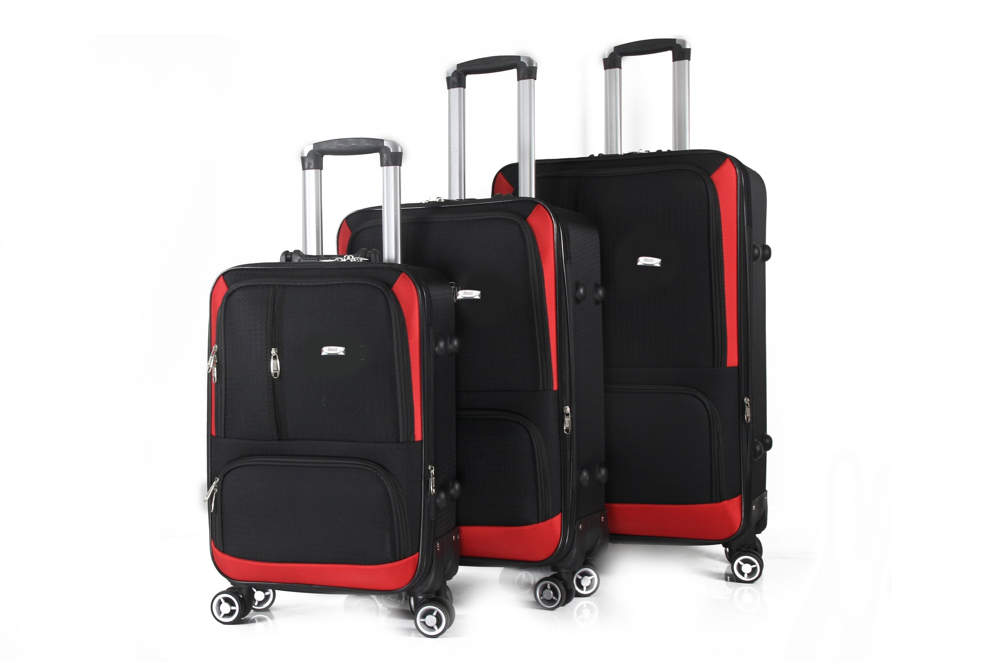 Mirage Dominic Soft Shell Lightweight Expandable 3 Piece Luggage Set - Stiles Supply Co.