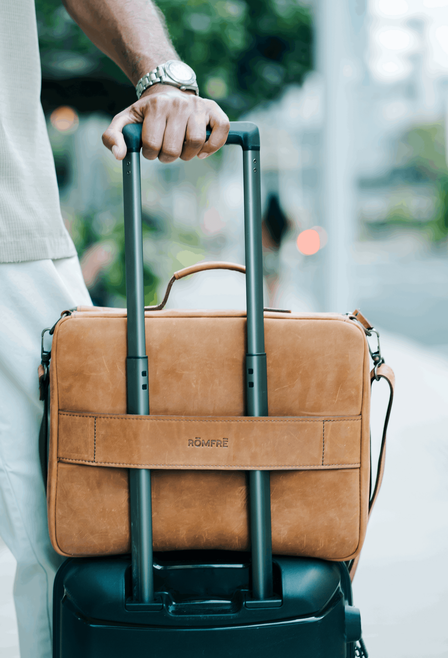 Romfre Leather CPAP Travel Bag - Stiles Supply Co.