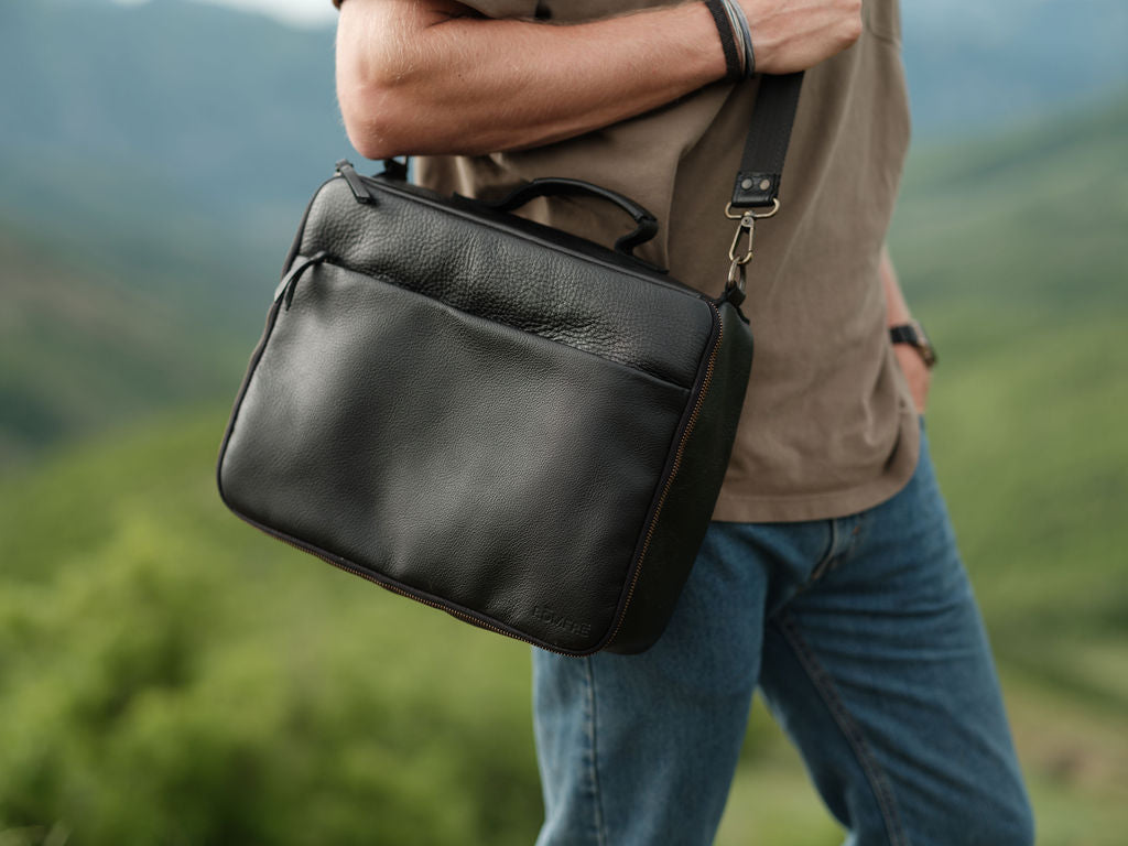 Romfre Leather CPAP Travel Bag - Stiles Supply Co.