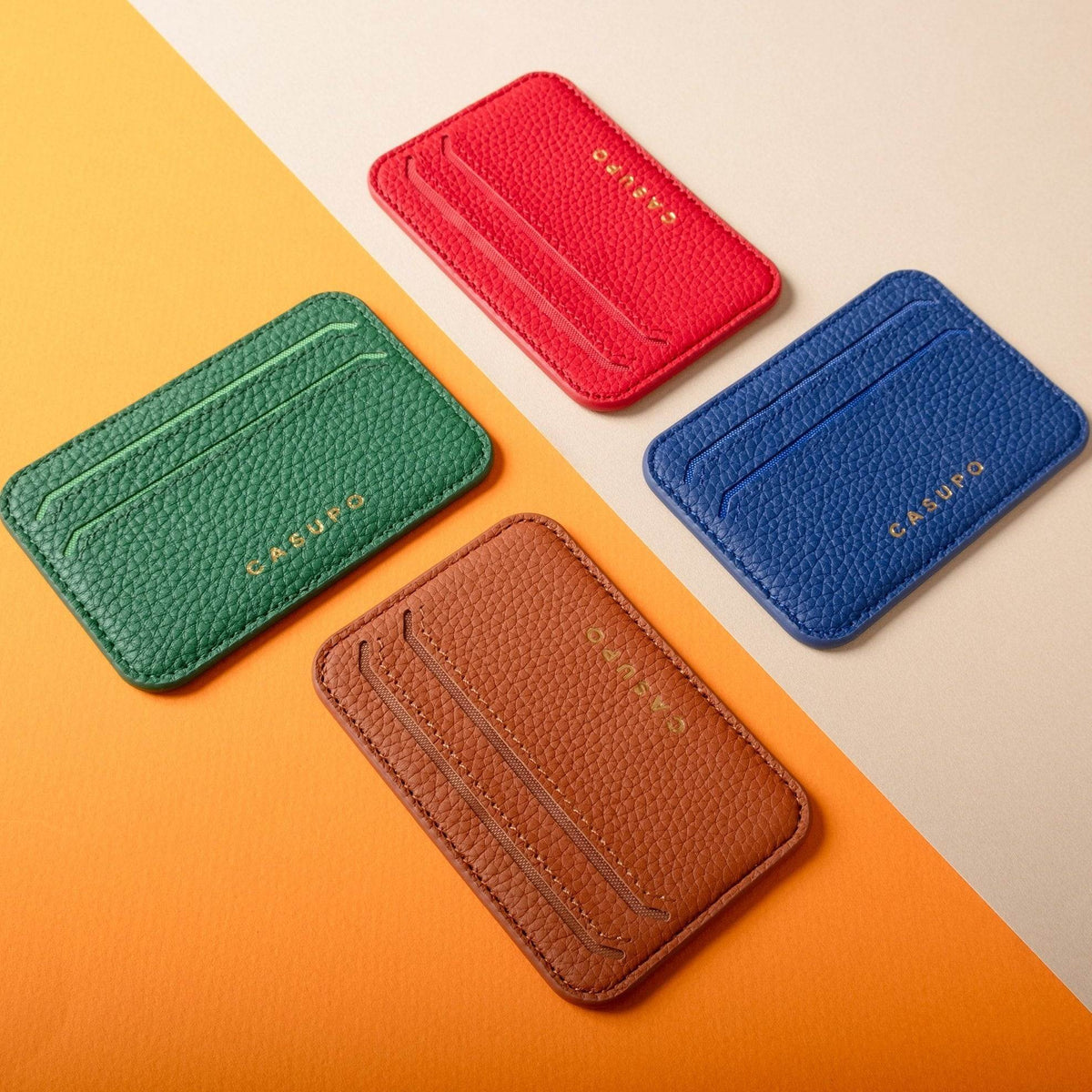CASUPO Mag Safe Leather Wallet with RFID - Green
