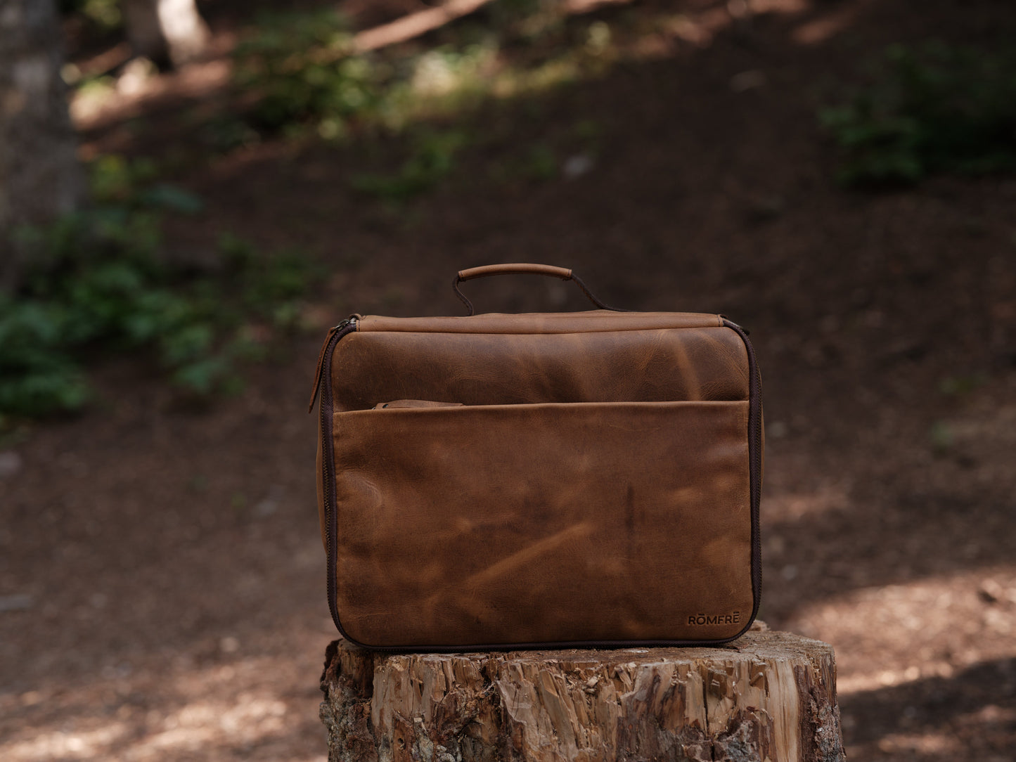 Romfre Leather CPAP Travel Bag - Stiles Supply Co.
