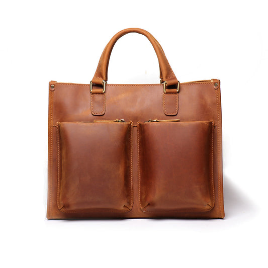 Steel Horse Leather The Dagmar Leather Briefcase - Stiles Supply Co.