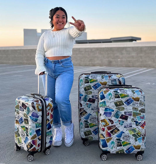 Disney Stamps 3pc Hard-sided Spinner Luggage Set - Stiles Supply Co.