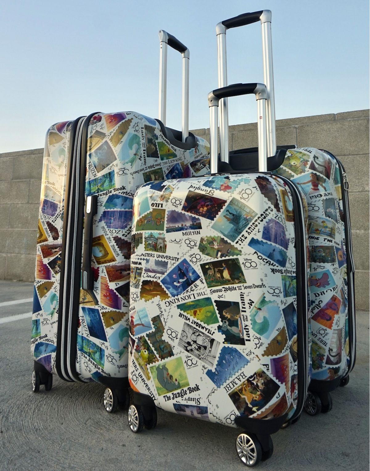 Disney Stamps 3pc Hard-sided Spinner Luggage Set - Stiles Supply Co.