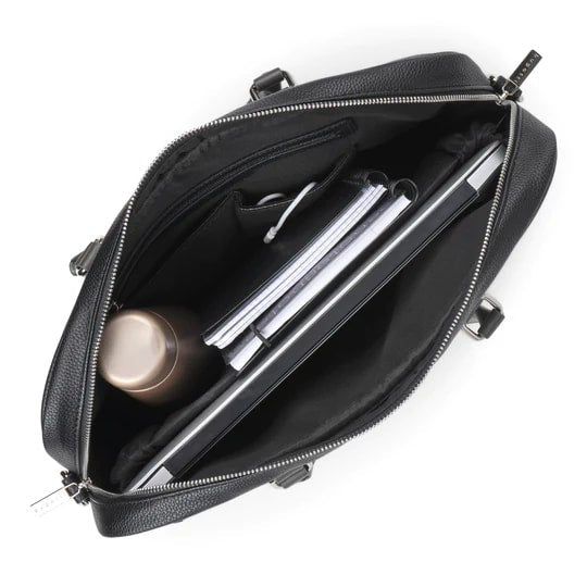 Bugatti Contrast Briefcase | Vegan Leather Business Case - Stiles Supply Co.