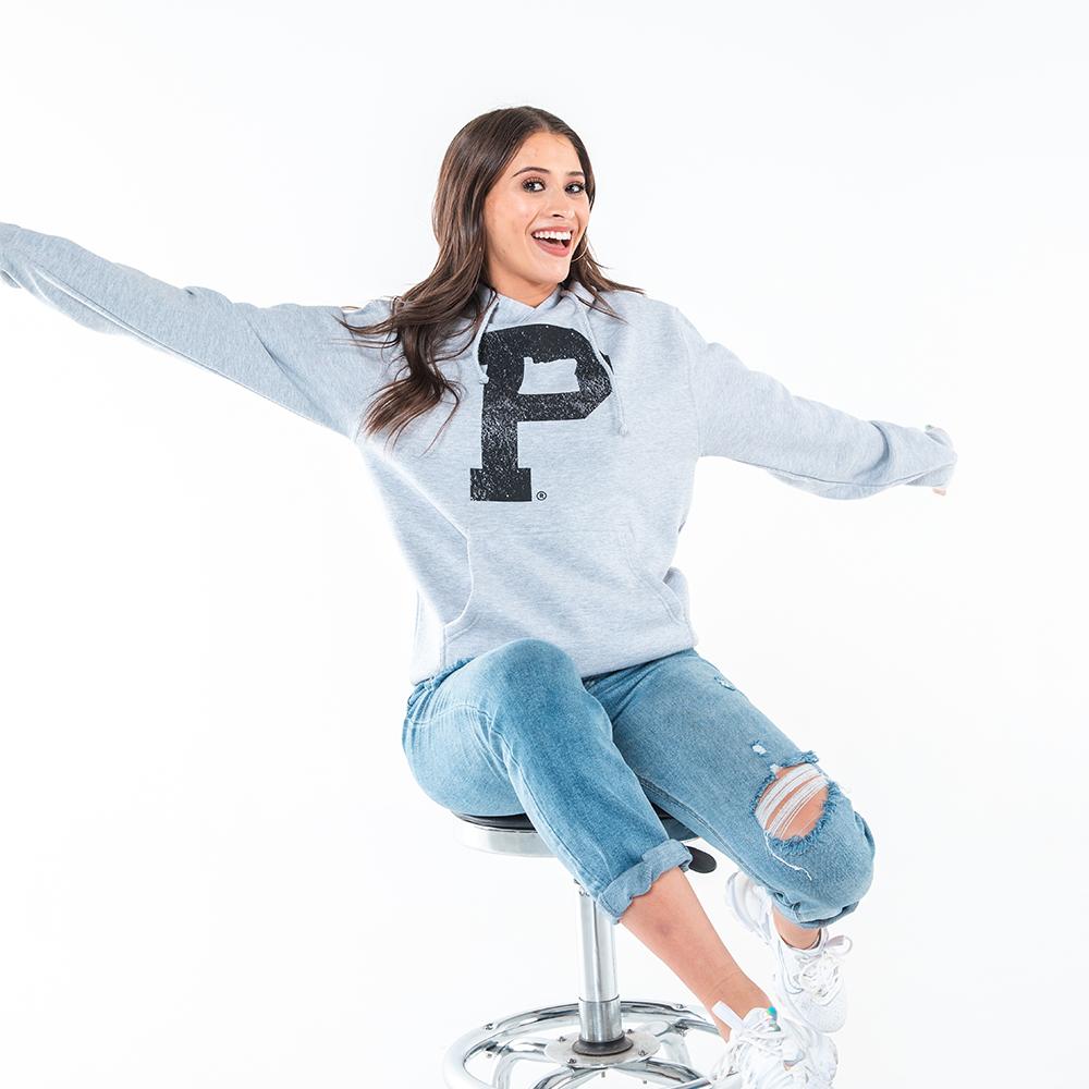 Soft-Blend "P" Hoodie - Grey - Stiles Supply Co.