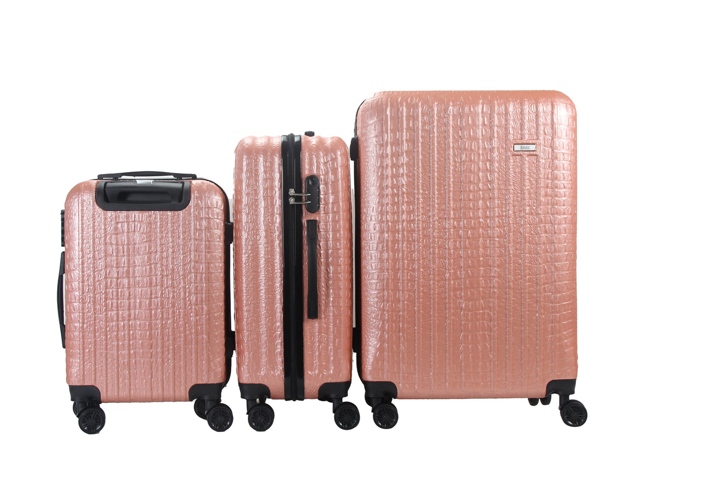 Mirage Danae Abs Hard Shell Lightweight 360 Dual Spinning Wheels Combo Lock 3 Piece Luggage Set - Stiles Supply Co.