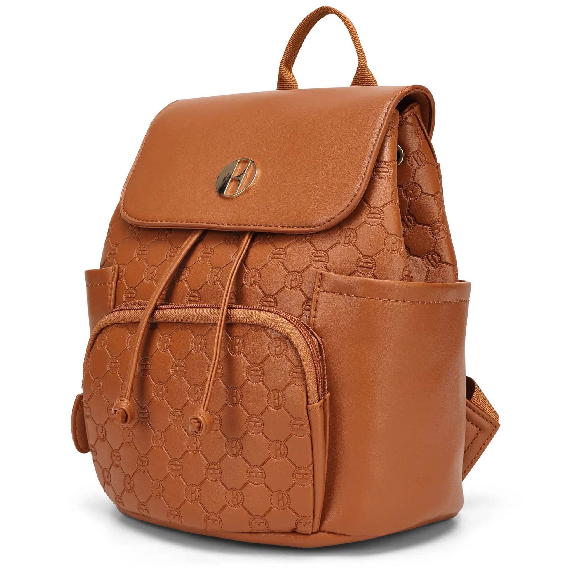 ELLE Compass 10L Vegan Leather Monogram Mini Backpack - Stiles Supply Co.