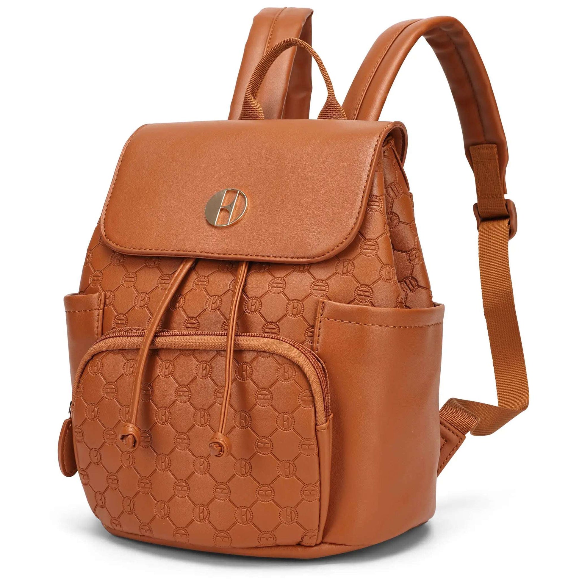 ELLE Compass 10L Vegan Leather Monogram Mini Backpack - Stiles Supply Co.