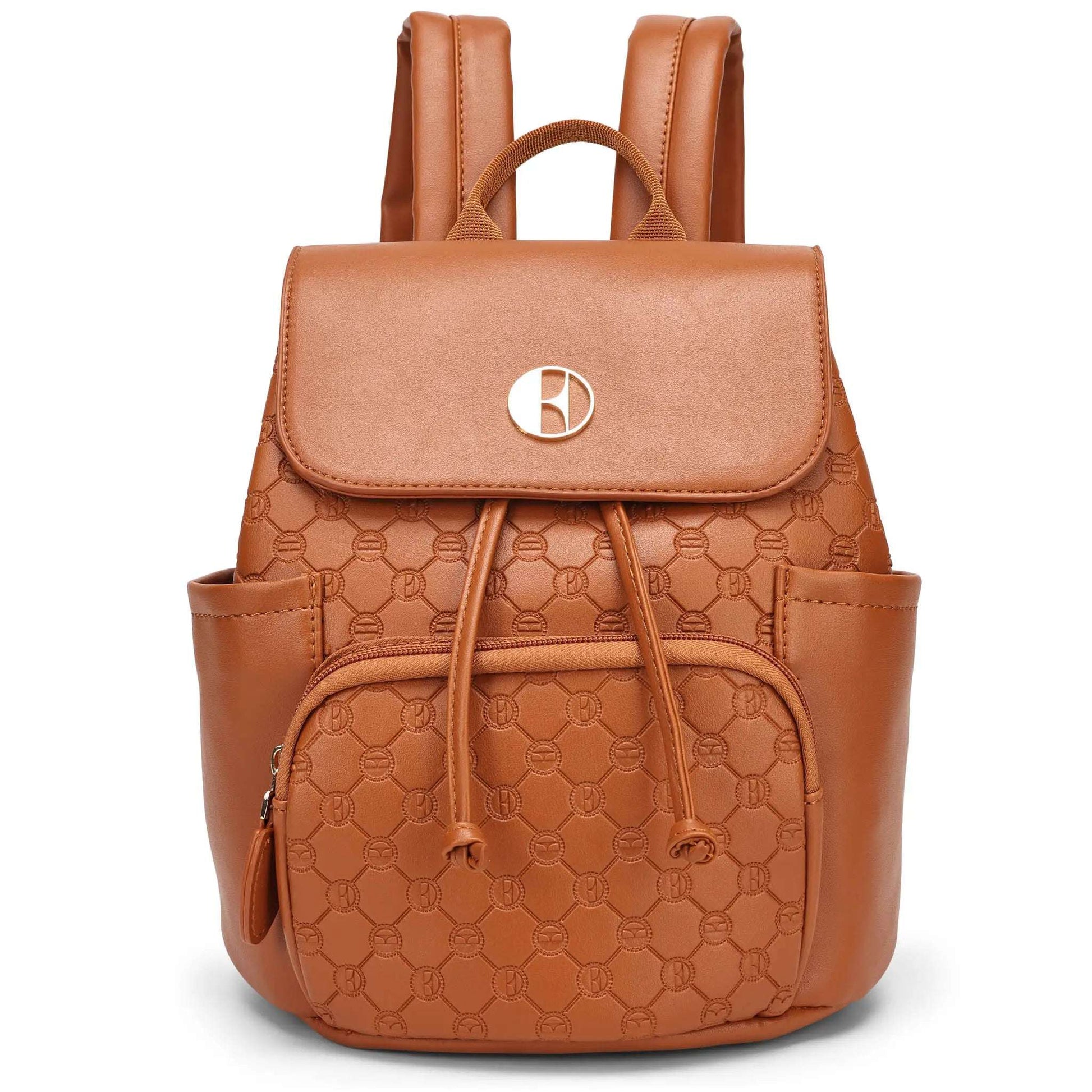ELLE Compass 10L Vegan Leather Monogram Mini Backpack - Stiles Supply Co.