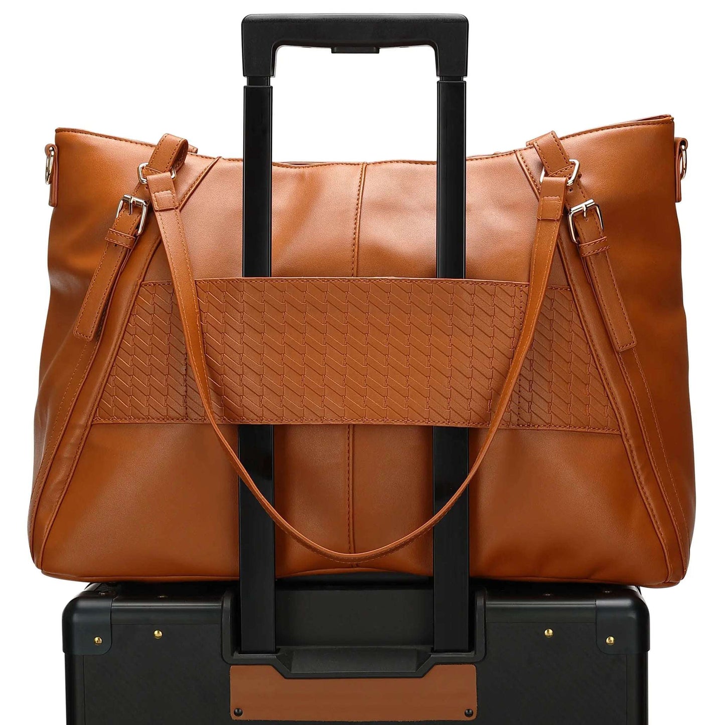 ELLE Leisure Luxe 33L Vegan Leather Weekender Tote Bag - Stiles Supply Co.