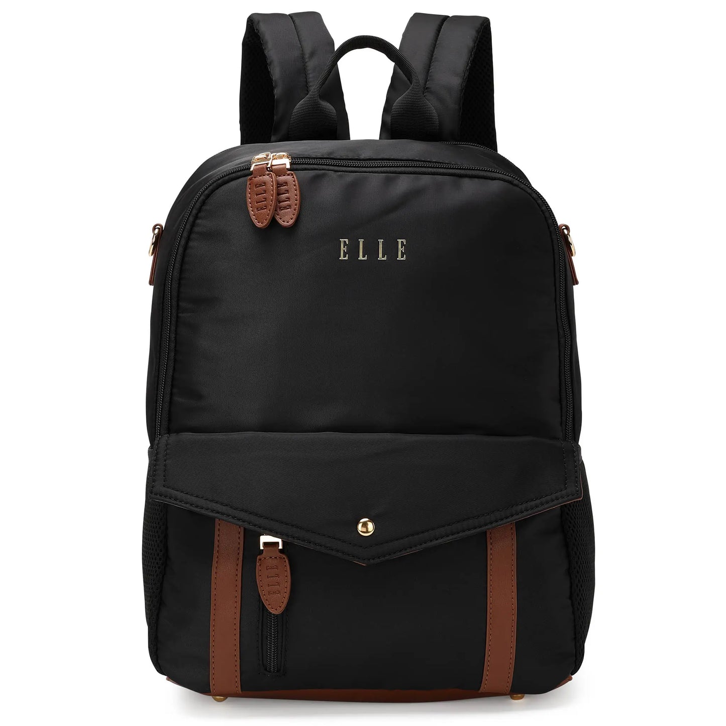 ELLE Luxe Journey 18L Twill and Vegan Leather Backpack - Stiles Supply Co.