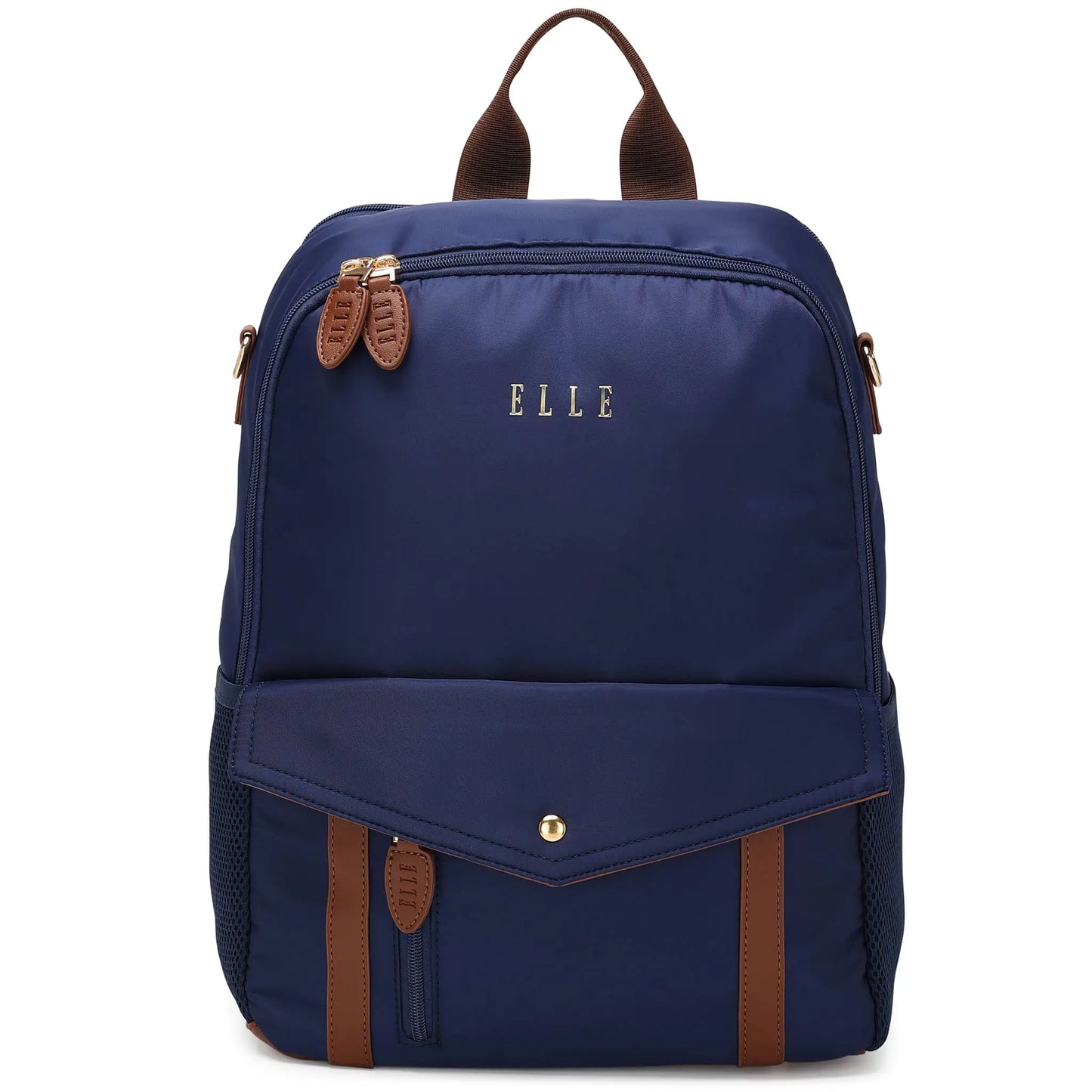ELLE Luxe Journey 18L Twill and Vegan Leather Backpack - Stiles Supply Co.