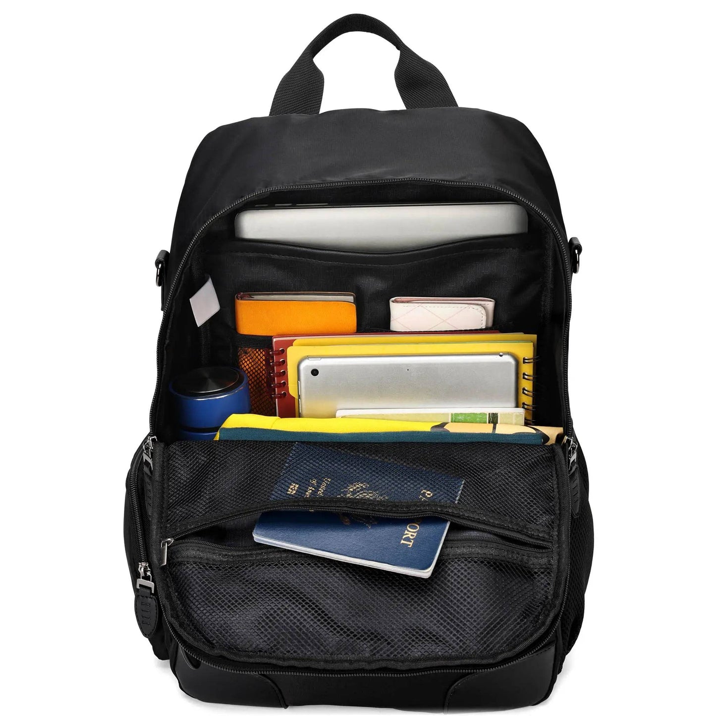 ELLE Voyage 20L Twill and Vegan Leather Backpack - Stiles Supply Co.