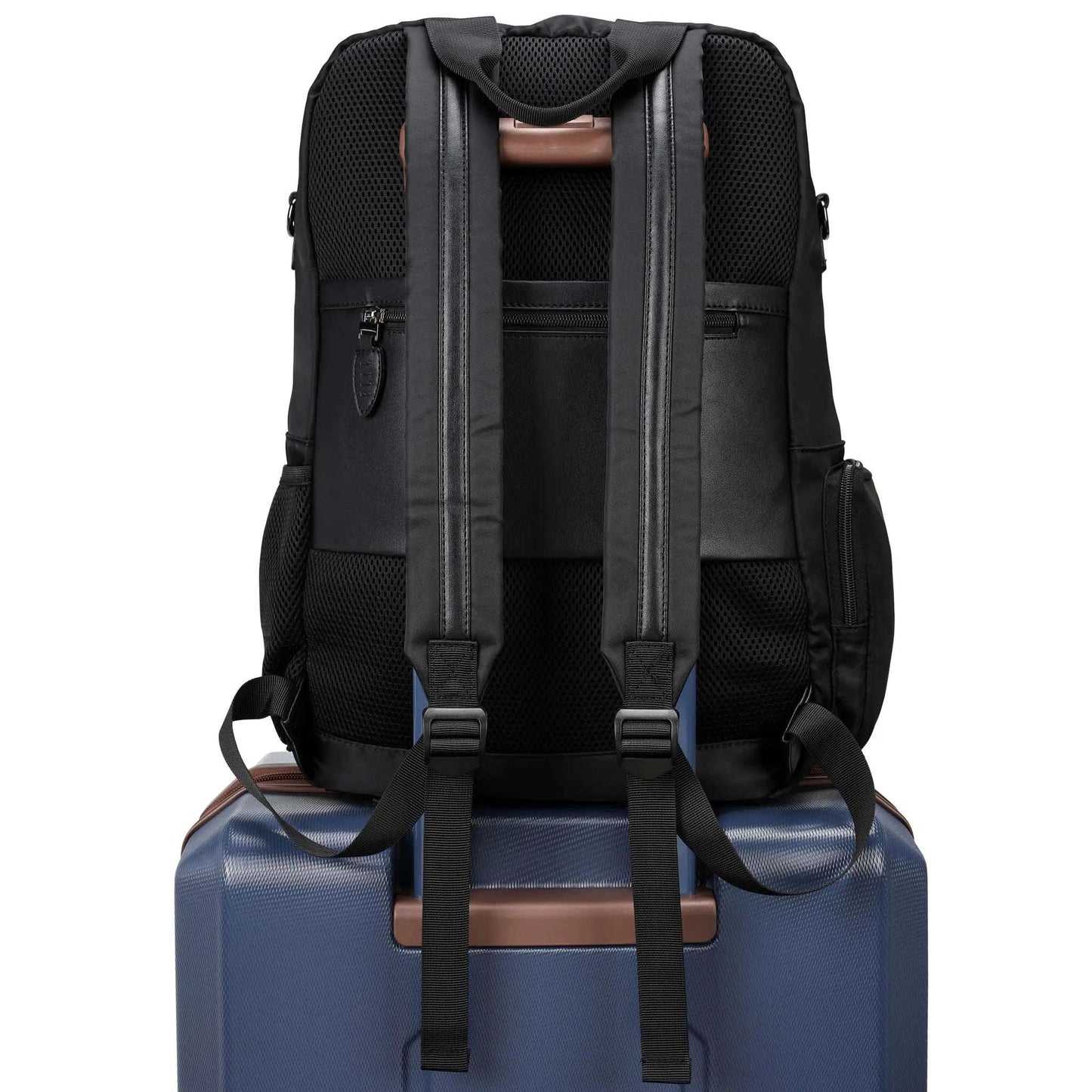 ELLE Voyage 20L Twill and Vegan Leather Backpack - Stiles Supply Co.