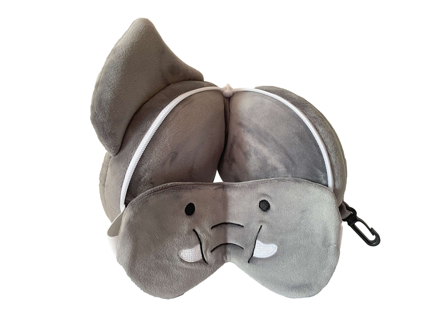 Mirage Kids 2-in-1 Travel Pillow and Eye Mask Animal Plush Soft Eye Mask Blindfold for Sleeping - Stiles Supply Co.