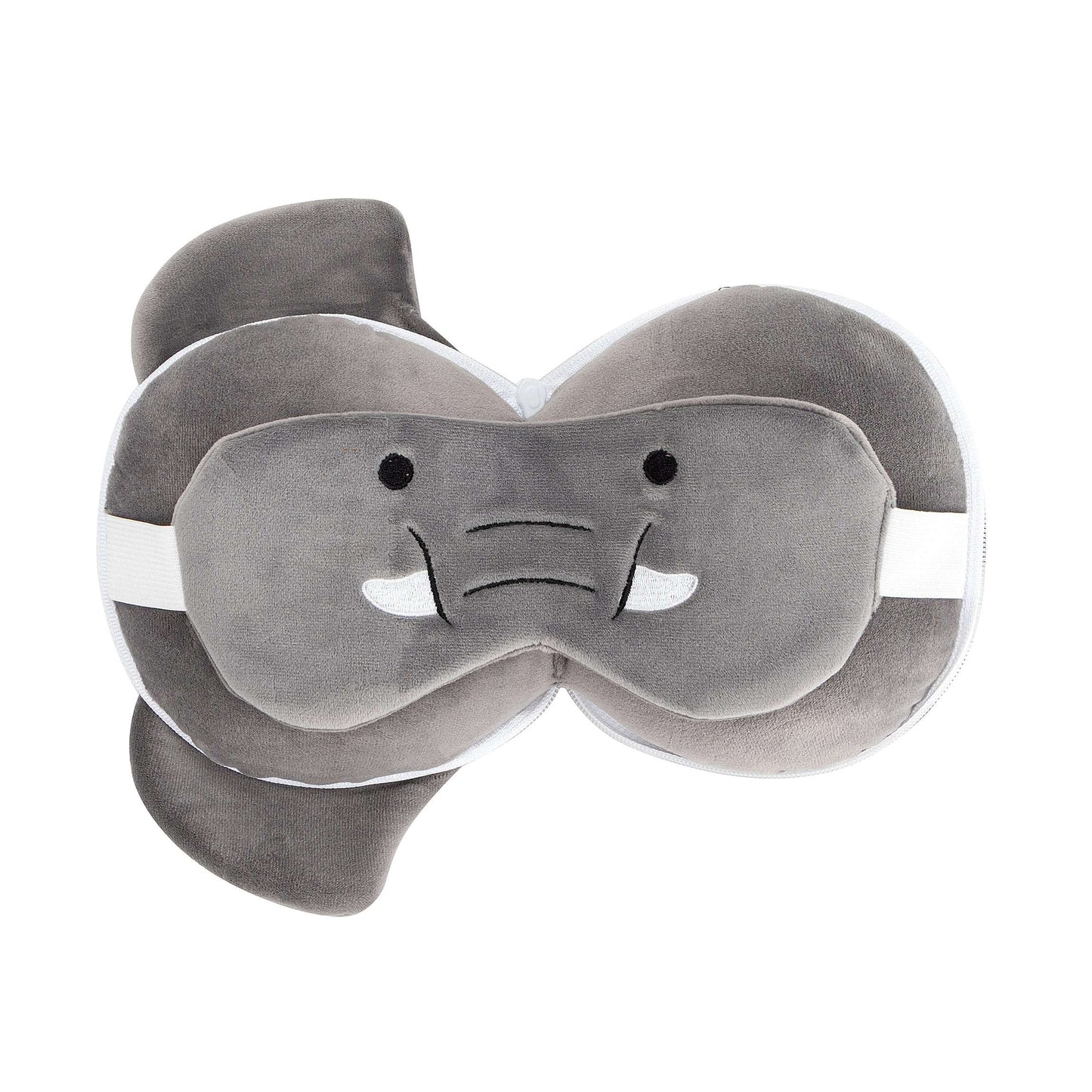 Mirage Kids 2-in-1 Travel Pillow and Eye Mask Animal Plush Soft Eye Mask Blindfold for Sleeping - Stiles Supply Co.