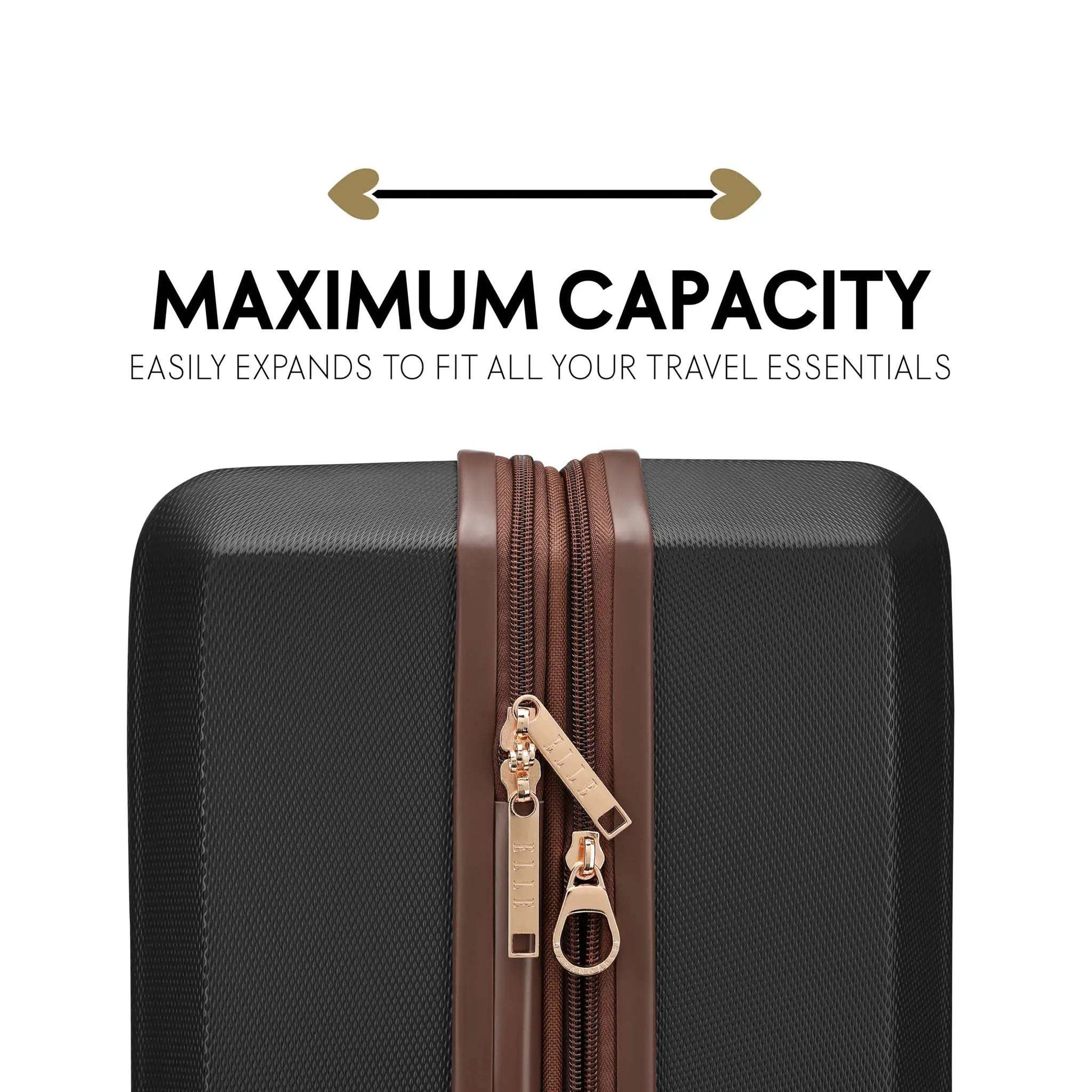 ELLE Travel Luxe Journey 5 Piece Luggage Set