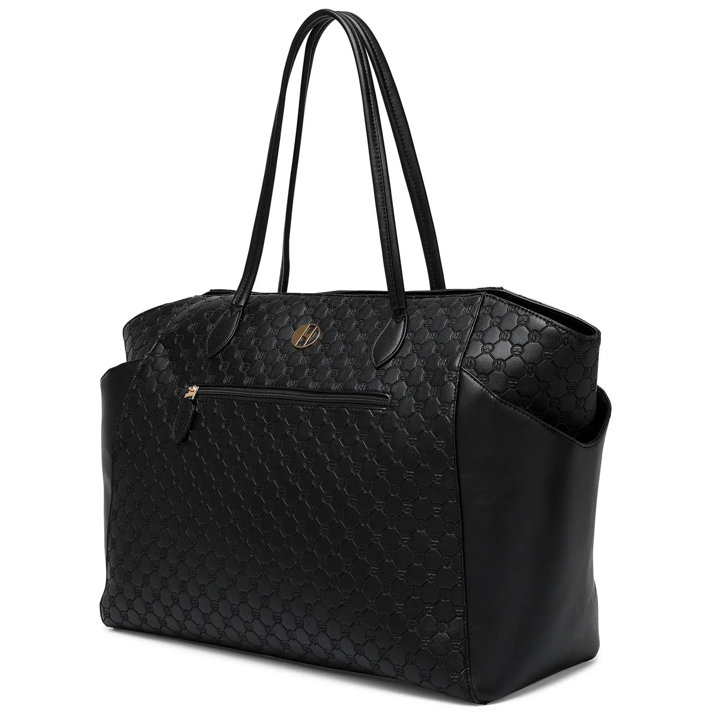 ELLE Compass 32L Vegan Leather Monogram Weekender Tote Bag - Stiles Supply Co.