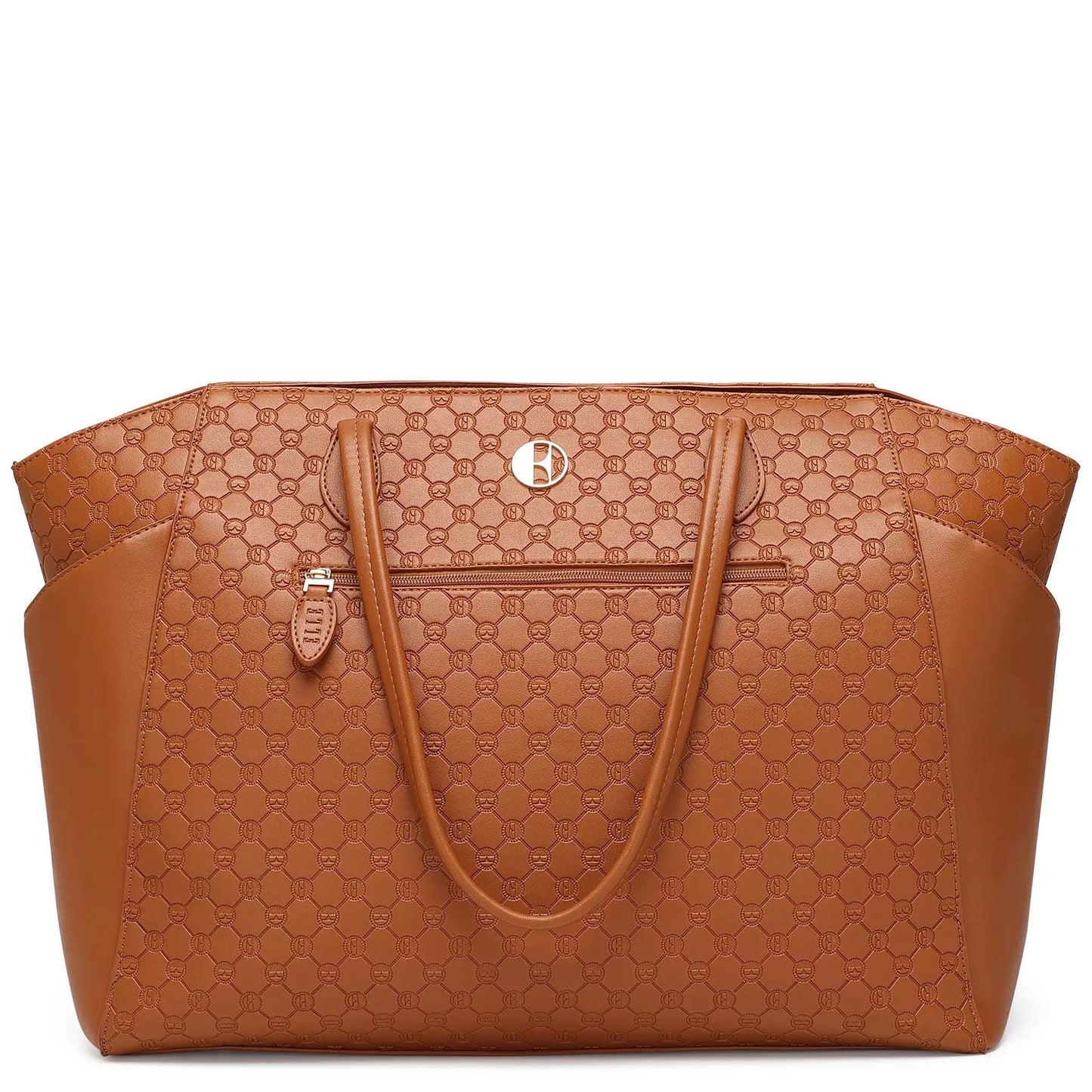 ELLE Compass 32L Vegan Leather Monogram Weekender Tote Bag - Stiles Supply Co.