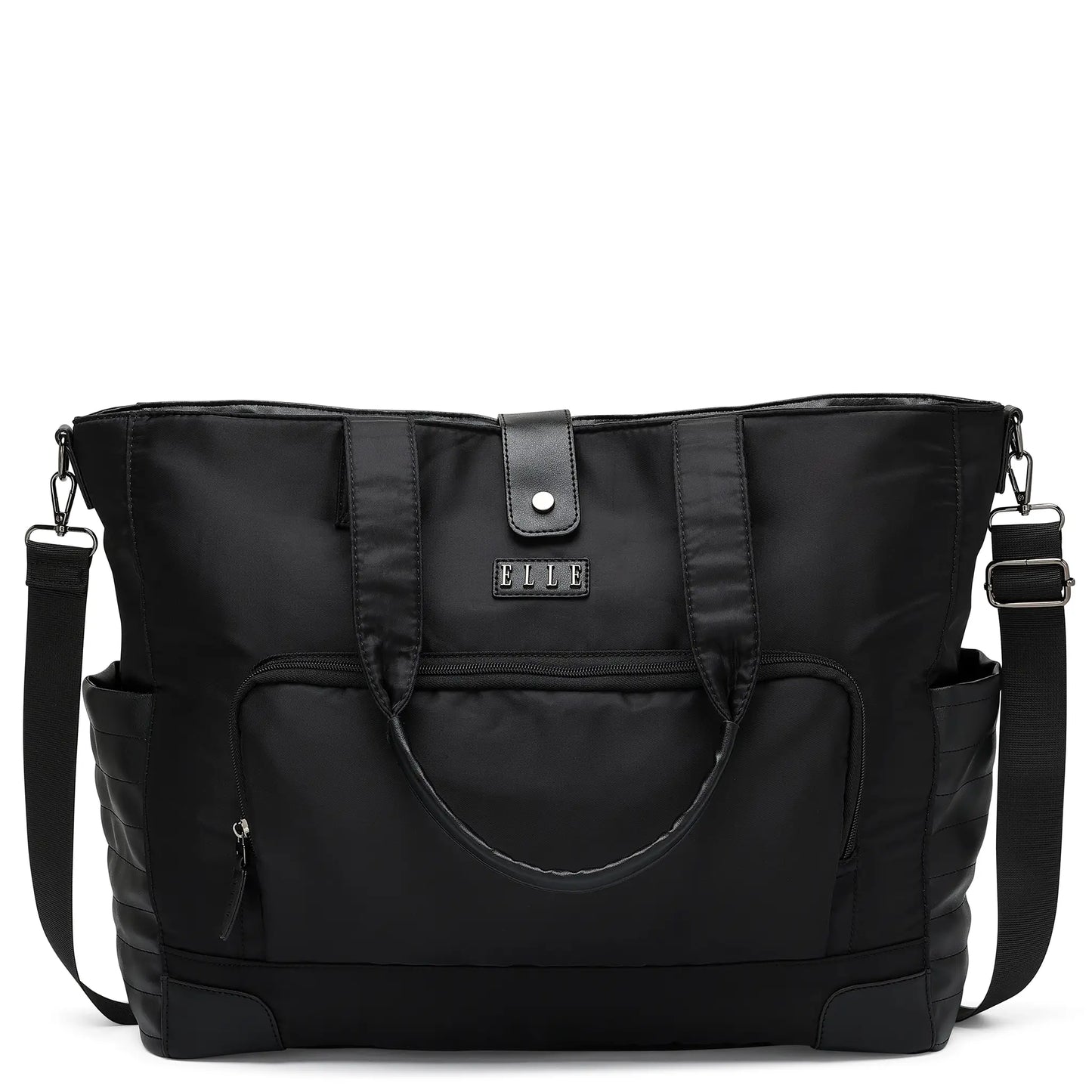 ELLE Voyage 25L Twill and Vegan Leather Weekender Tote Bag - Stiles Supply Co.