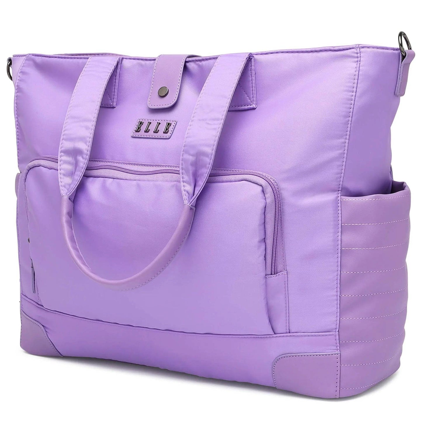 ELLE Voyage 25L Twill and Vegan Leather Weekender Tote Bag - Stiles Supply Co.