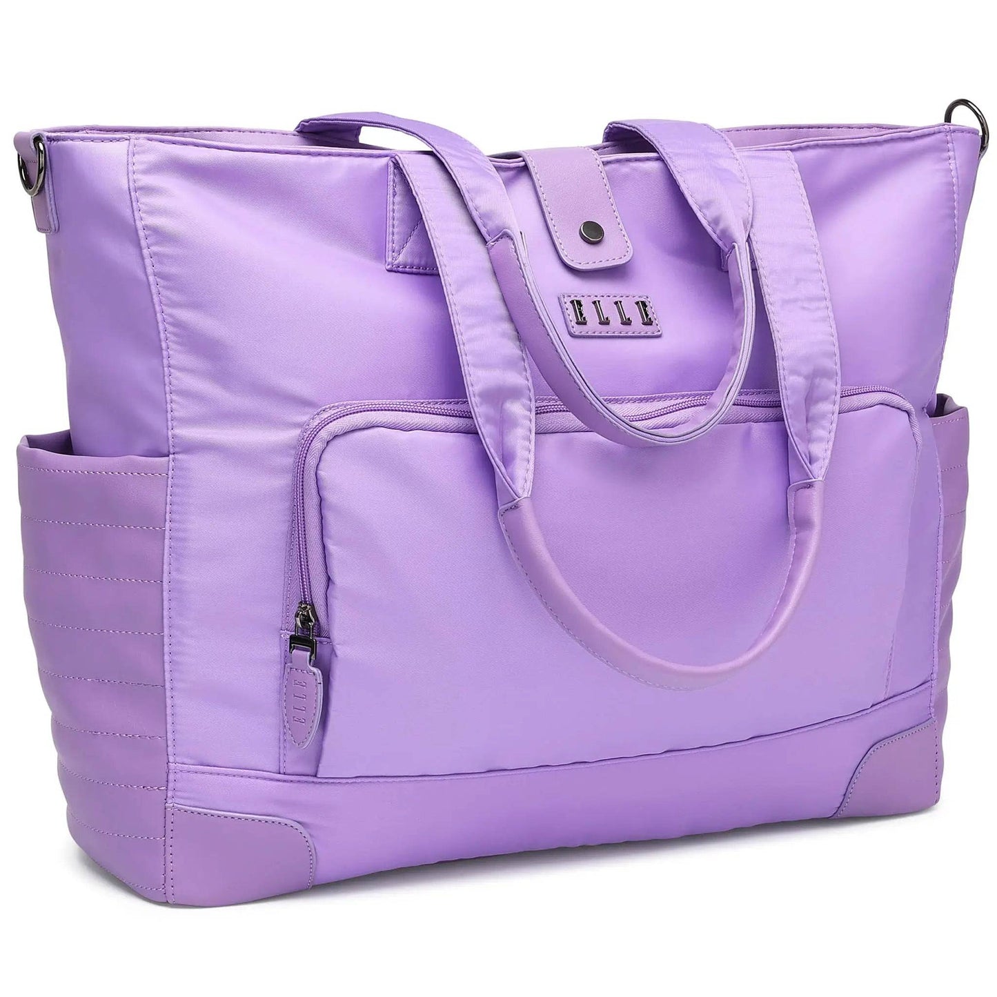 ELLE Voyage 25L Twill and Vegan Leather Weekender Tote Bag - Stiles Supply Co.