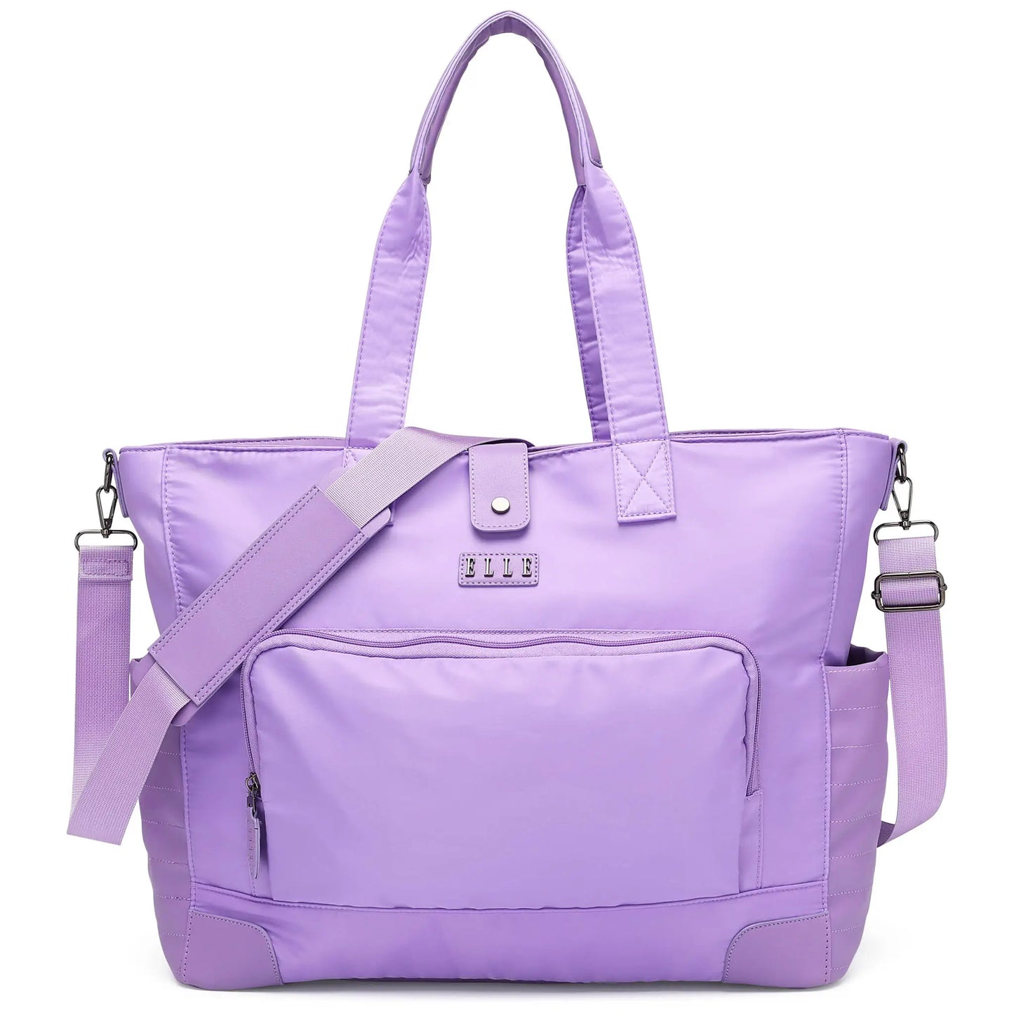 ELLE Voyage 25L Twill and Vegan Leather Weekender Tote Bag - Stiles Supply Co.