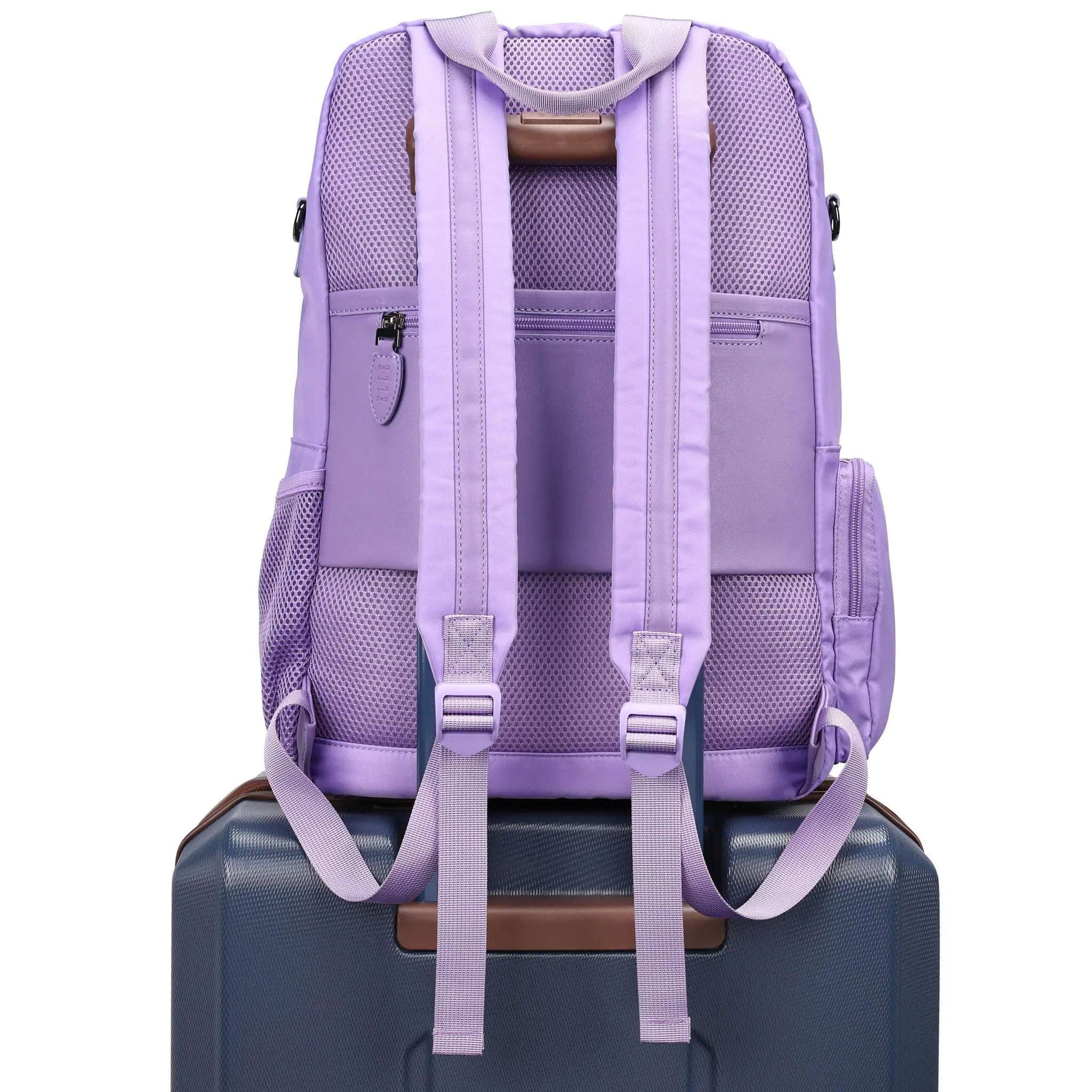 ELLE Voyage 20L Twill and Vegan Leather Backpack - Stiles Supply Co.